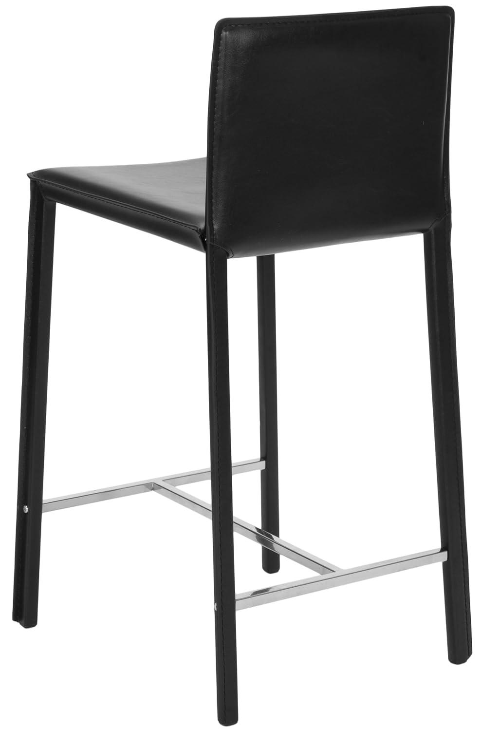 Jason 24" H Counter Stool (Set Of 2) - Black - Safavieh