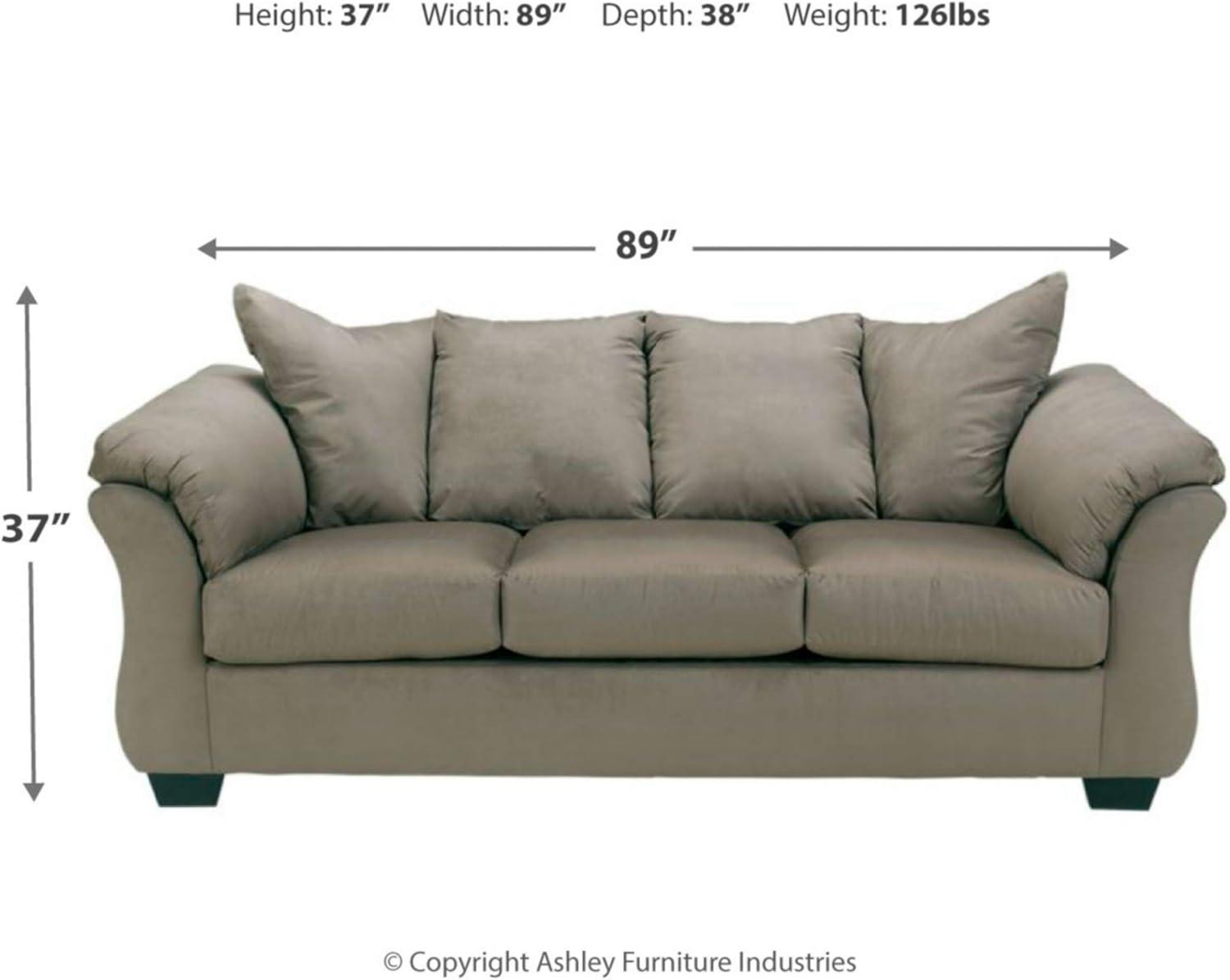 Signature Design by Ashley Darcy Fabric Sofa in Cobblestone