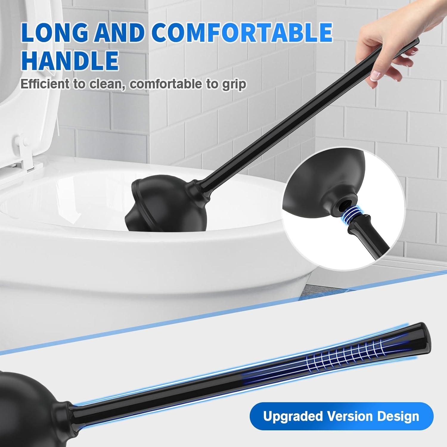 Tyuong Toilet Brush And Plunger Set 2 In 1 Plunger And Brush Set Toilet Brush Toilet Plunger And Brush Set Black Toilet Brush And Plunger Set Bathroom Plunger Household