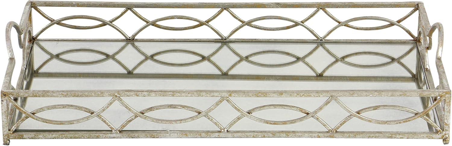 Modern Reflections Rustic Iron Tray (25") - Olivia & May