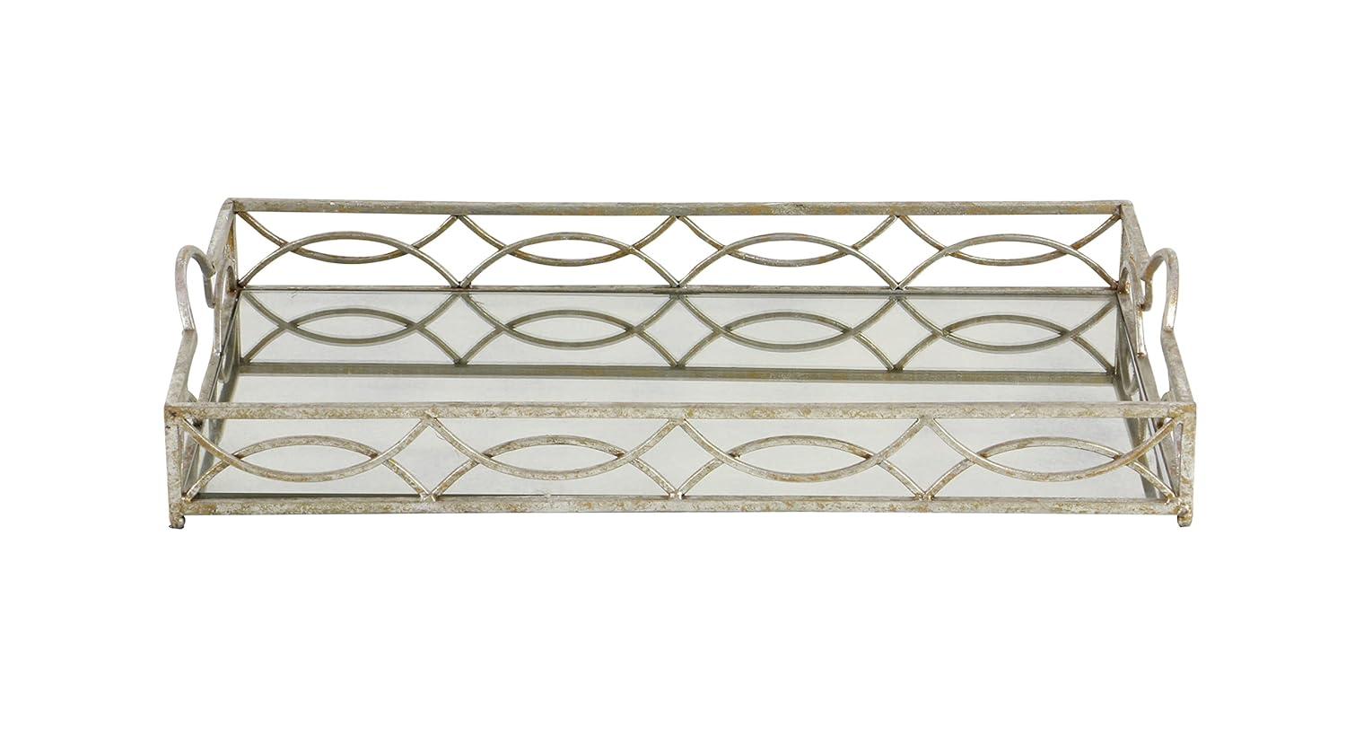 Modern Reflections Rustic Iron Tray (25") - Olivia & May
