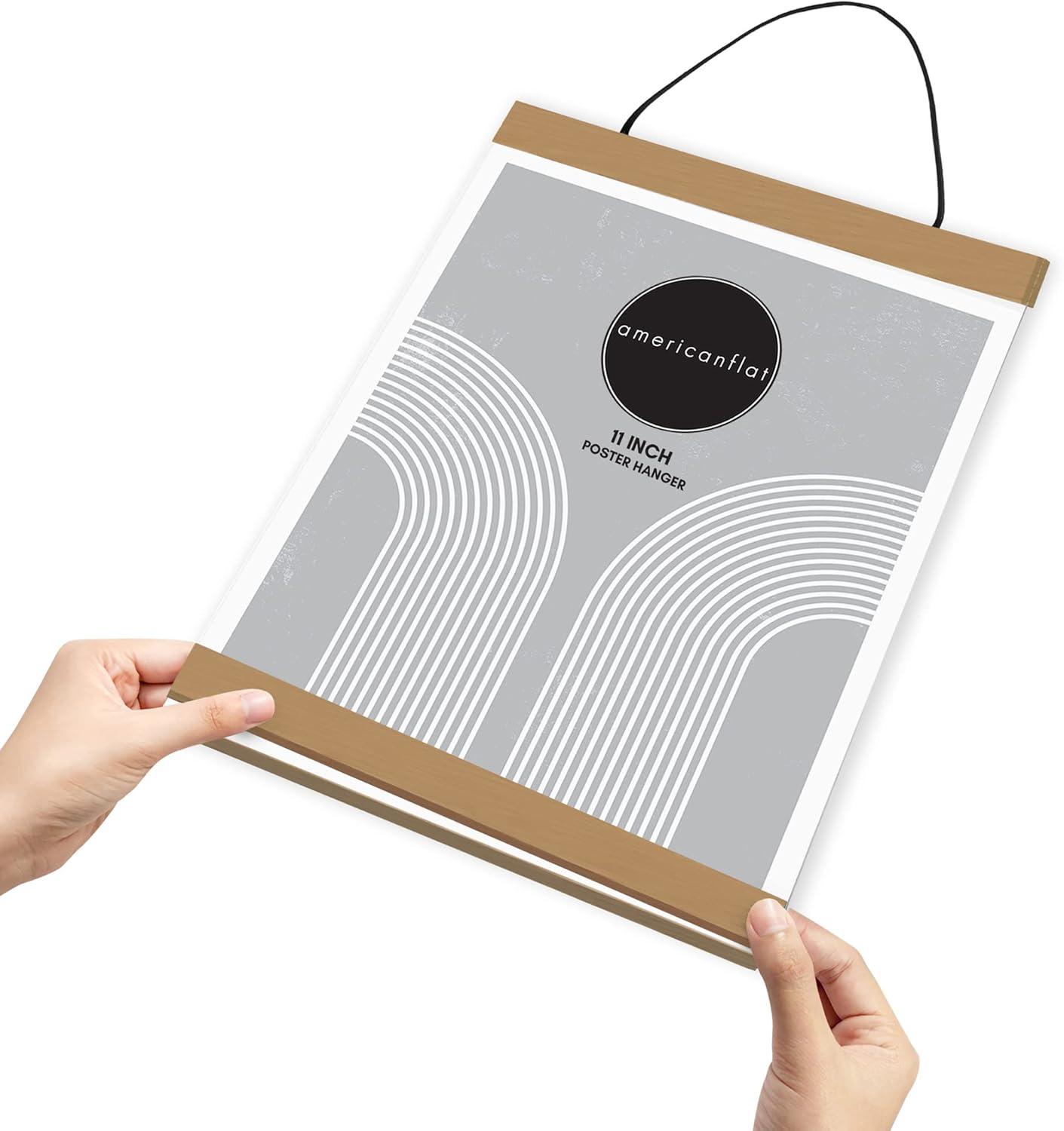 Magnetic Poster Frames, Wooden Poster Hanger Frame for Posters, Prints, and Photos