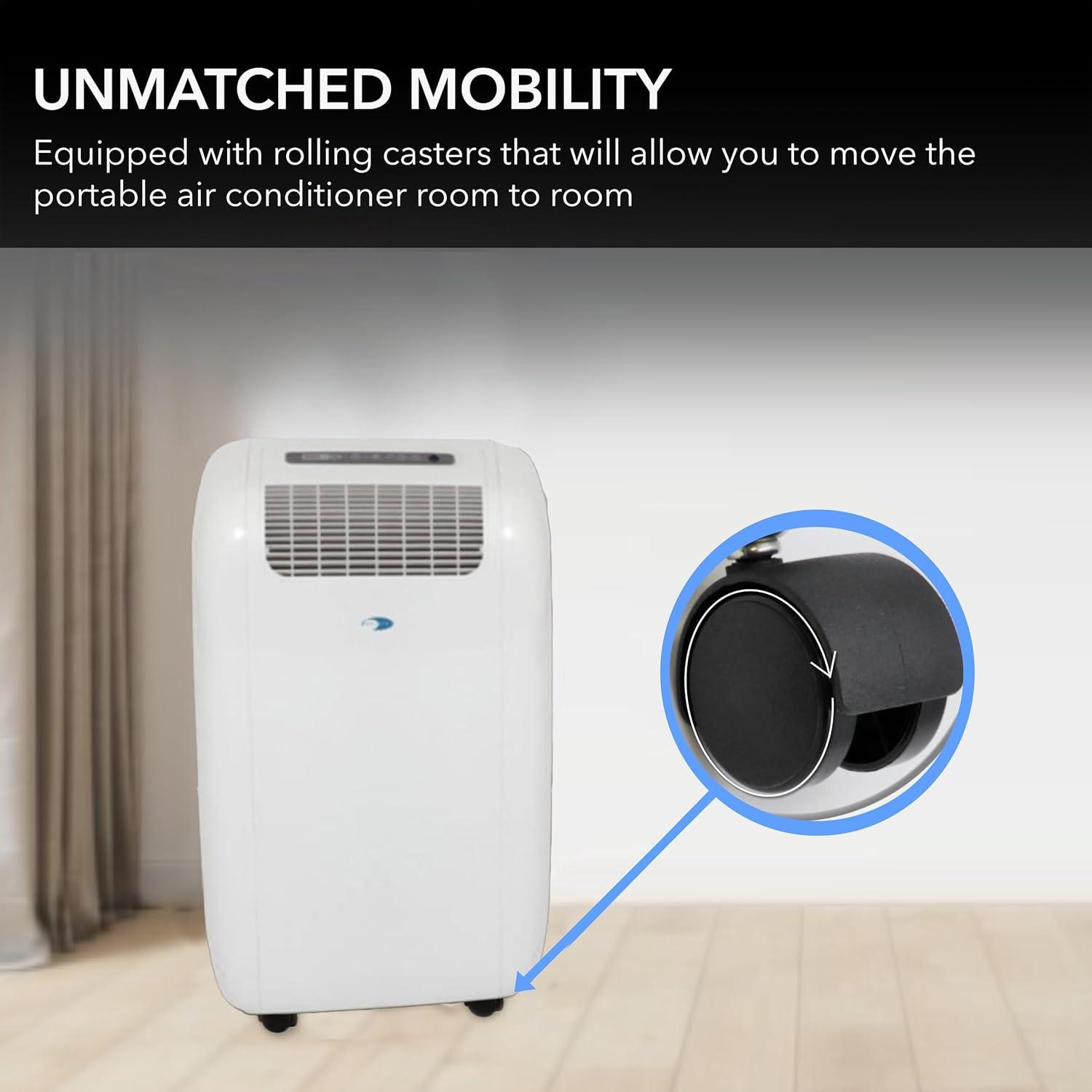 Whynter Cool Size 10000 BTU Compact Portable Air Conditioner: ARC-101CW, 3 Speeds, 100-300 sq. ft., Dehumidification Mode