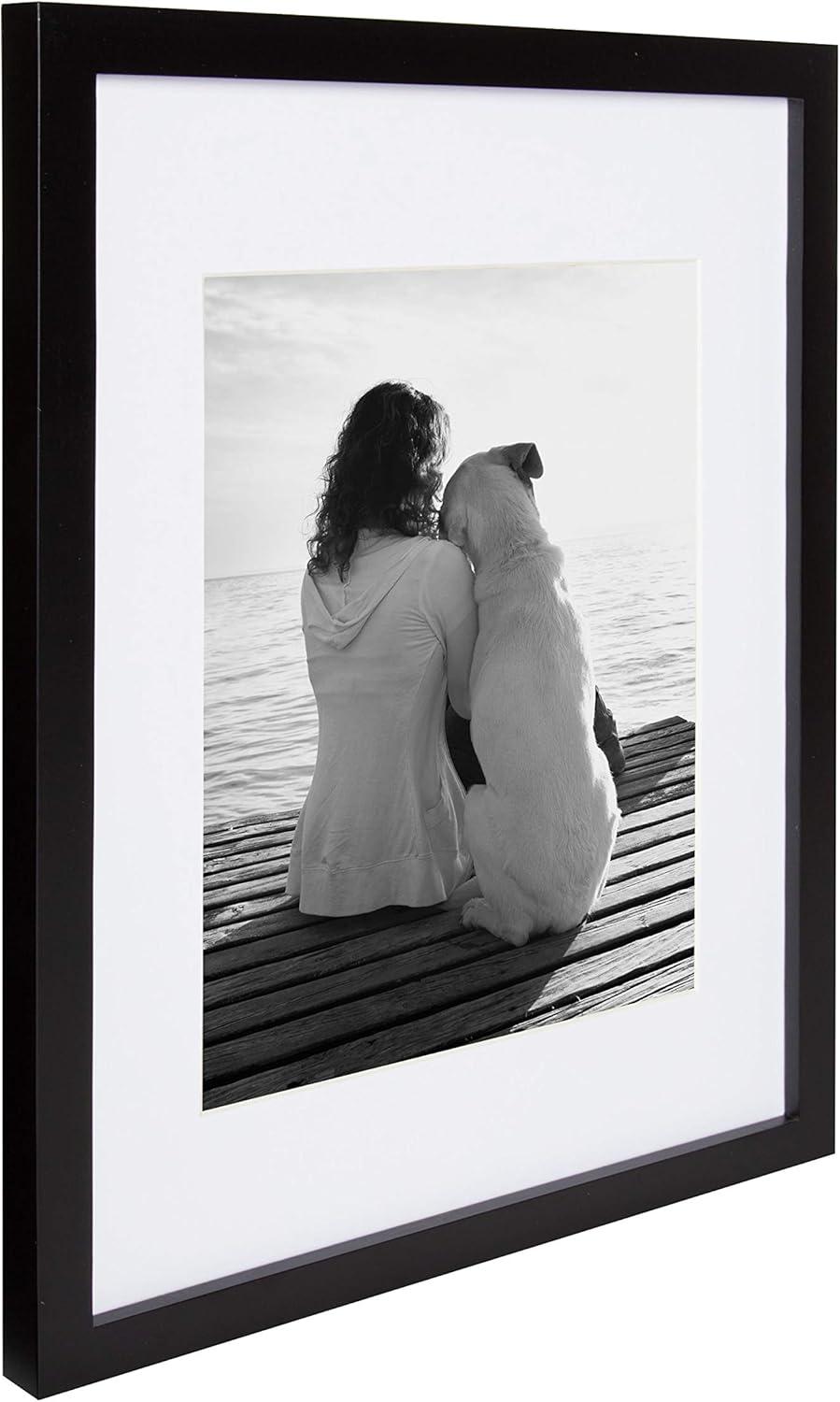 DesignOvation Gallery 11x14 matted to 8x10 Wood Picture Frame, Set of 4