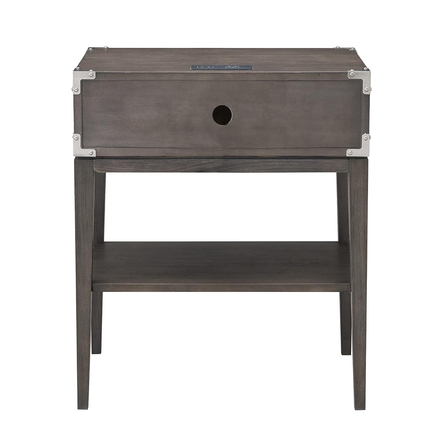 Red Barrel Studio® Beckett Solid + Manufactured Wood Side Table in Anthracite & Reviews | Wayfair