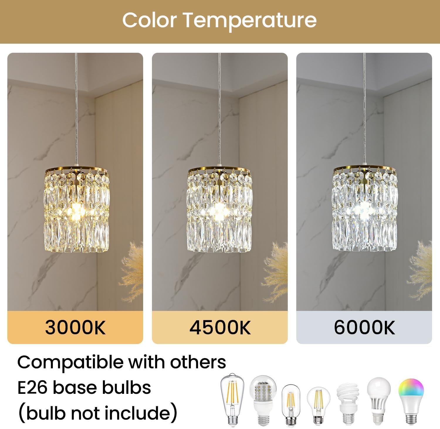 Crystal Chandelier Raindrop Modern Island Pendant Lights Gold Linear Hanging Ceiling Lamp Fixture for Kitchen Island Hallway Dining Room Bedroom Living Room (2-Pack)