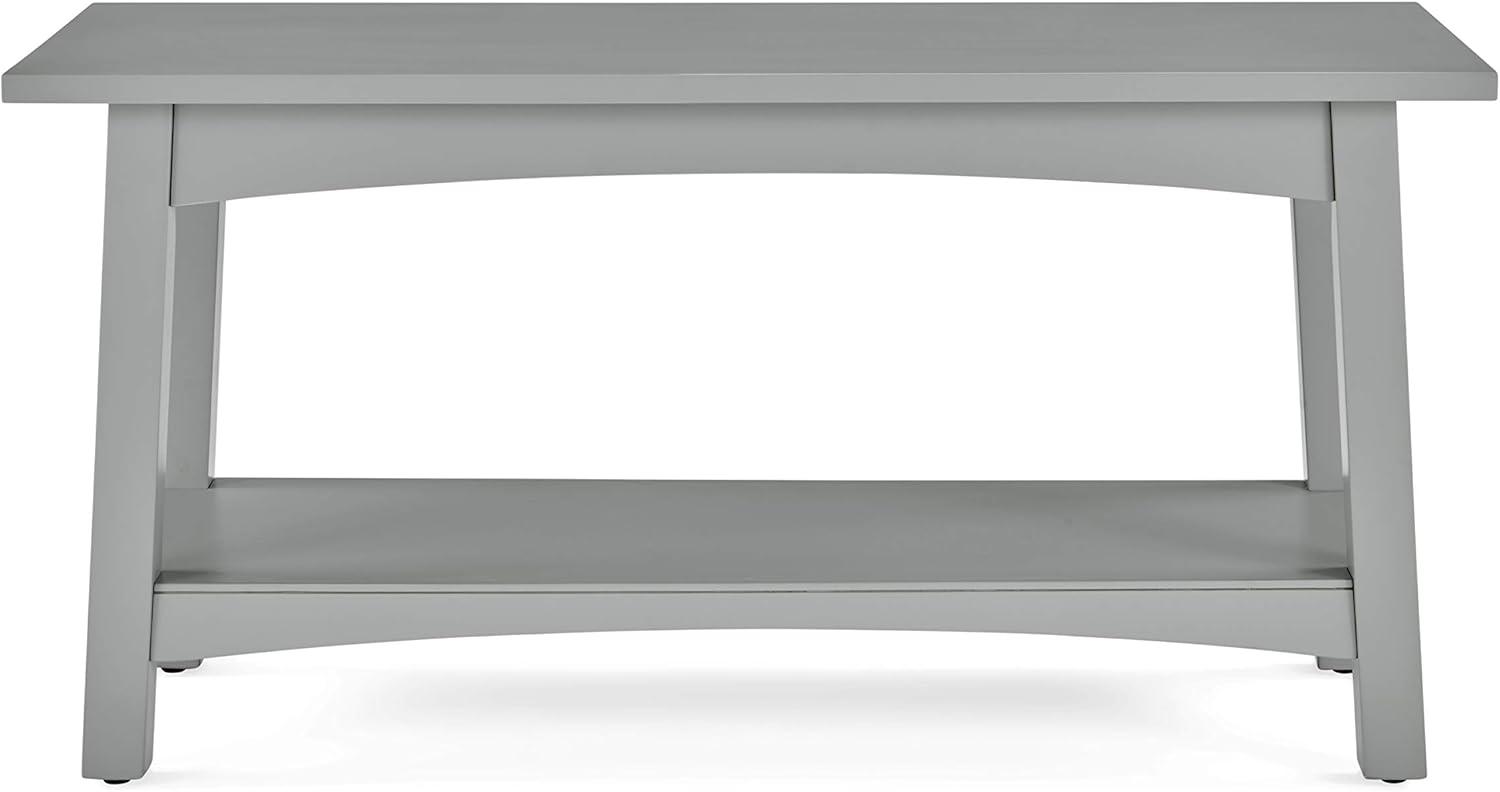 Alaterre Craftsbury 36 in. Sturdy Pine Wood Entryway Bench, Open Design Accent Furniture, Gray