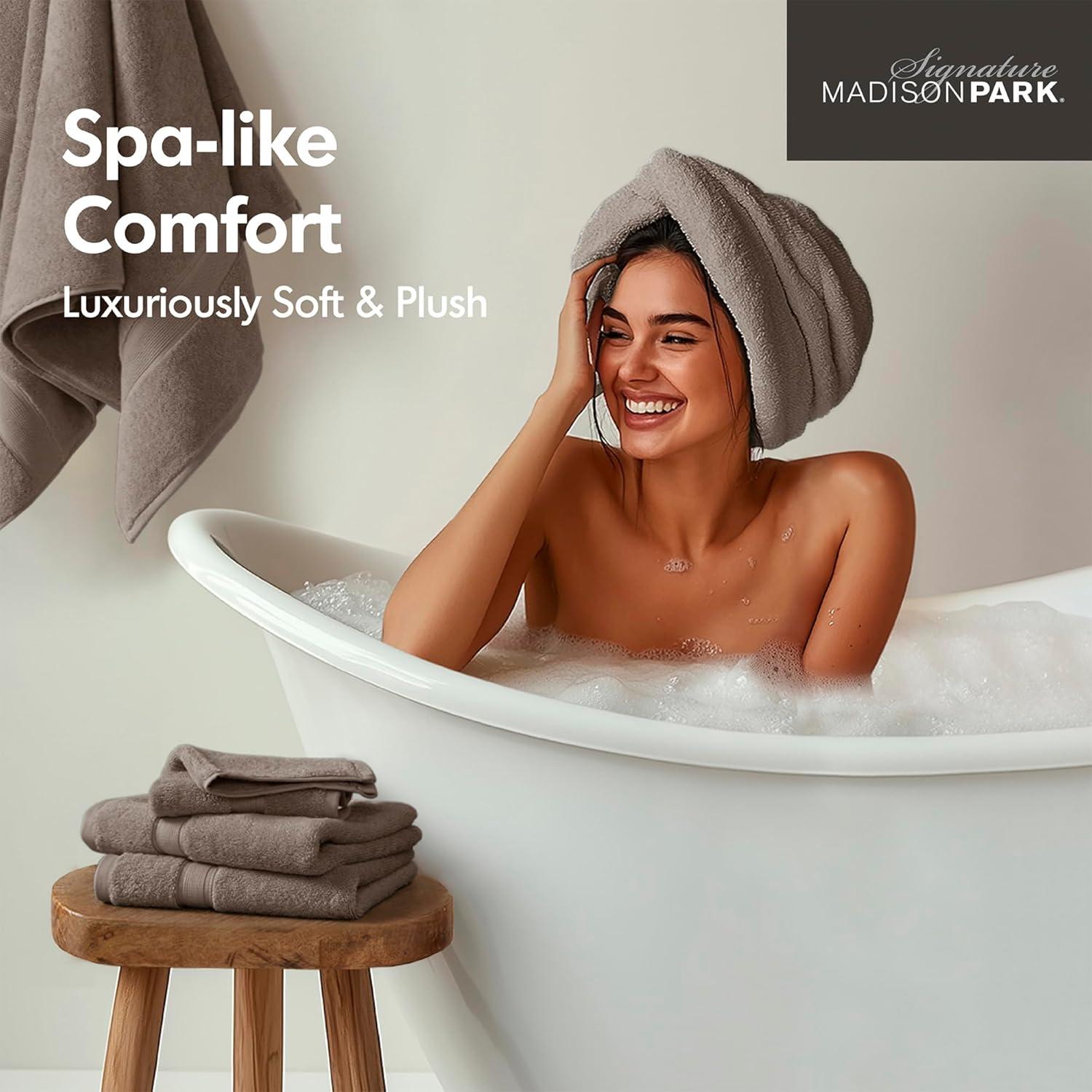 Madison Park Signature 800GSM Ultra-Soft 100% Cotton Absorbent Towel Set