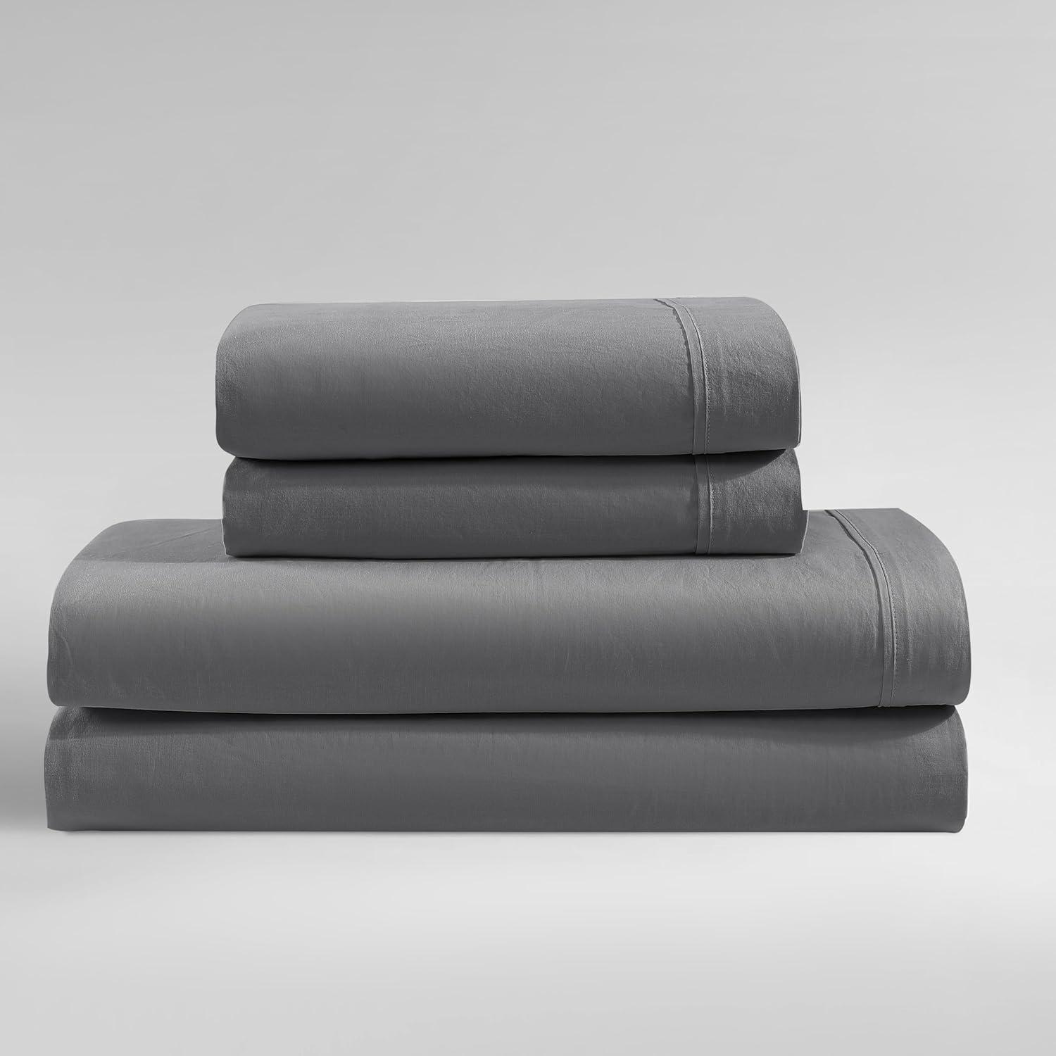 Calvin Klein Washed Cotton Percale Sheet Set