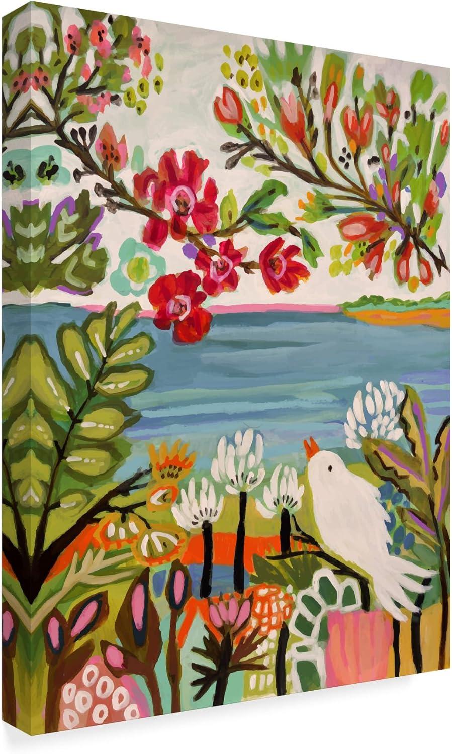 Trademark Fine Art 'Birds in the Garden II' Canvas Art by Karen Fields