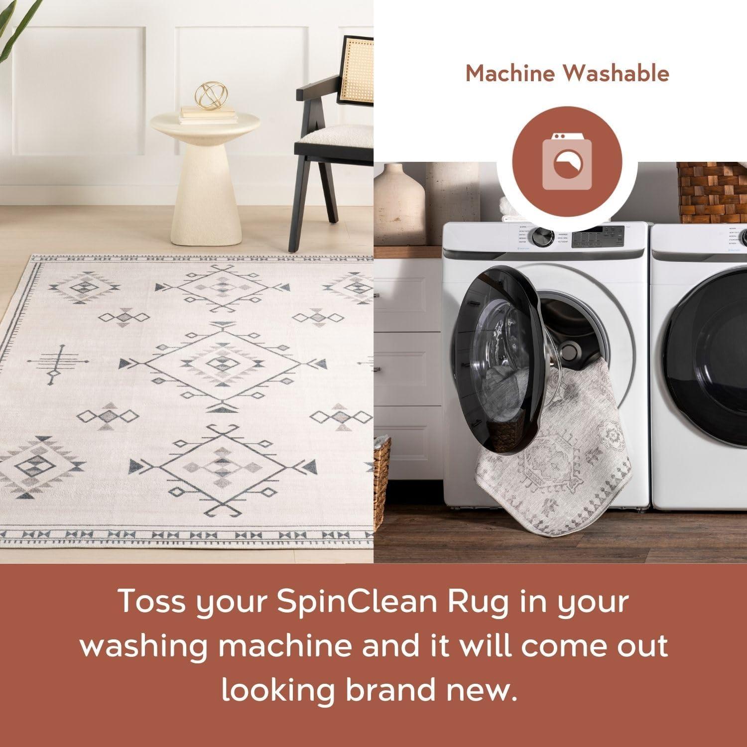 Nuloom Evalyn Southwestern Machine Washable Indoor Area Rug