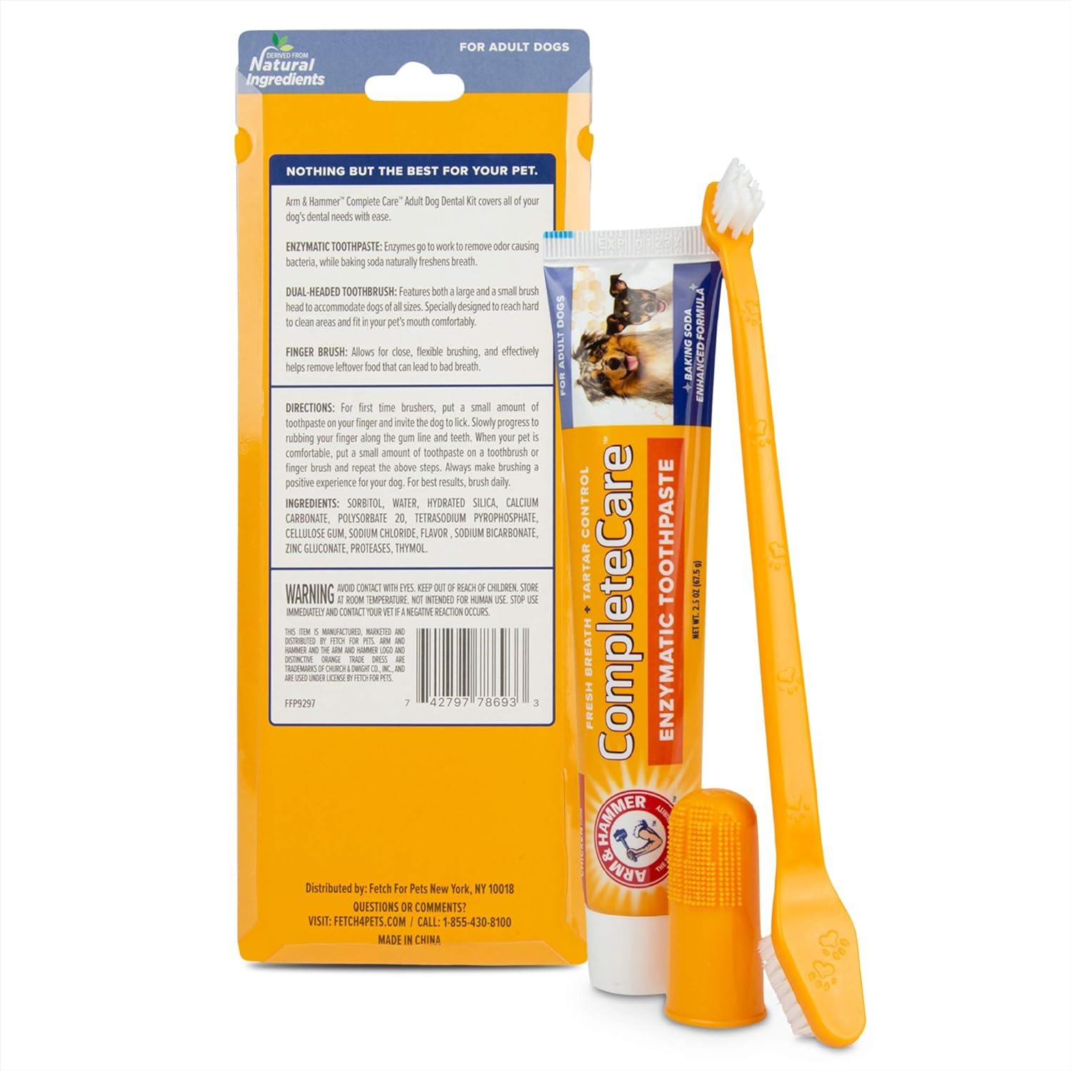 Arm & Hammer Complete Care Adult Dog Dental Kit - 2.5oz/2ct