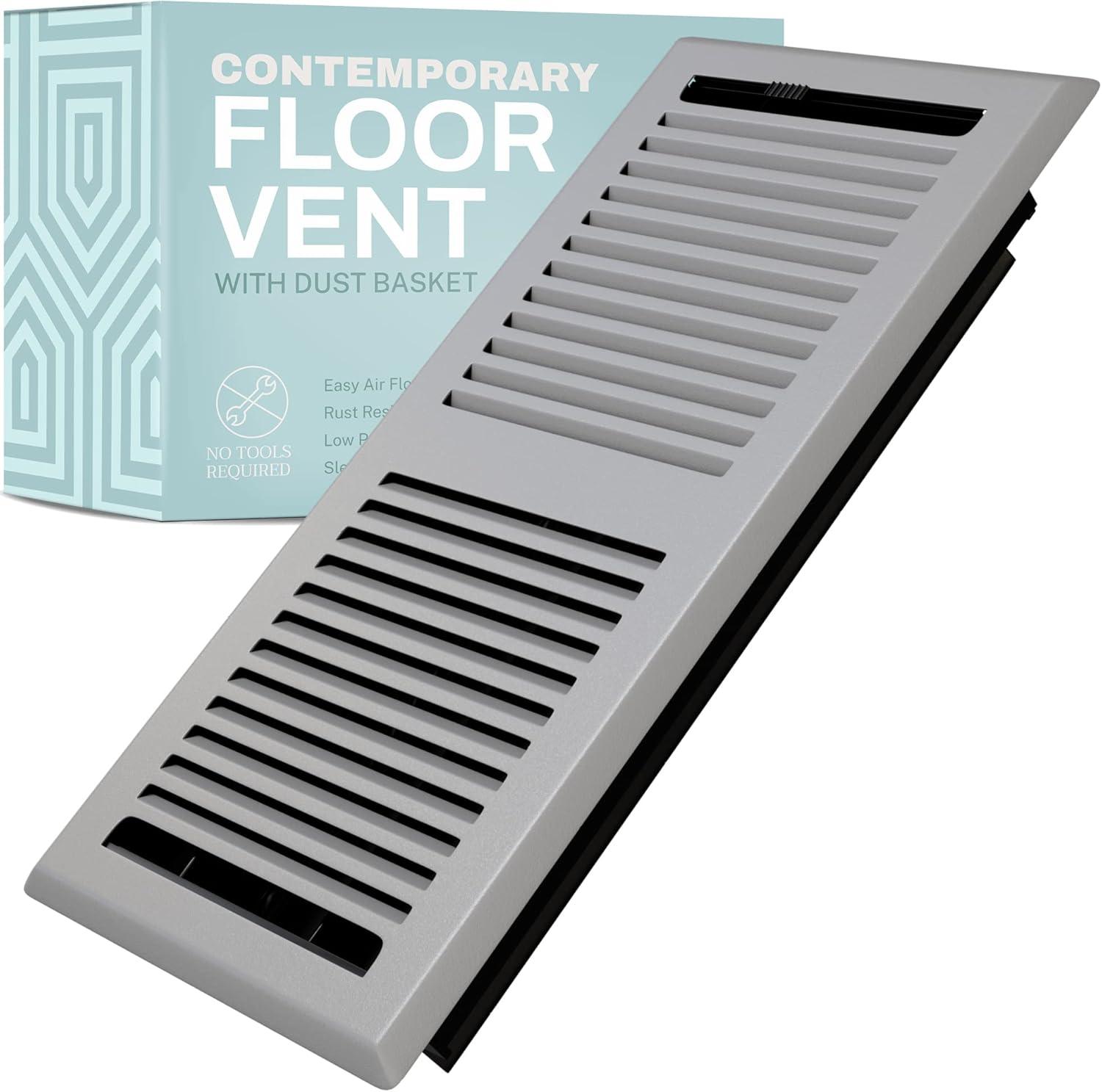 Home Intuition Contemporary Floor Vent Cover Register With Mesh Net