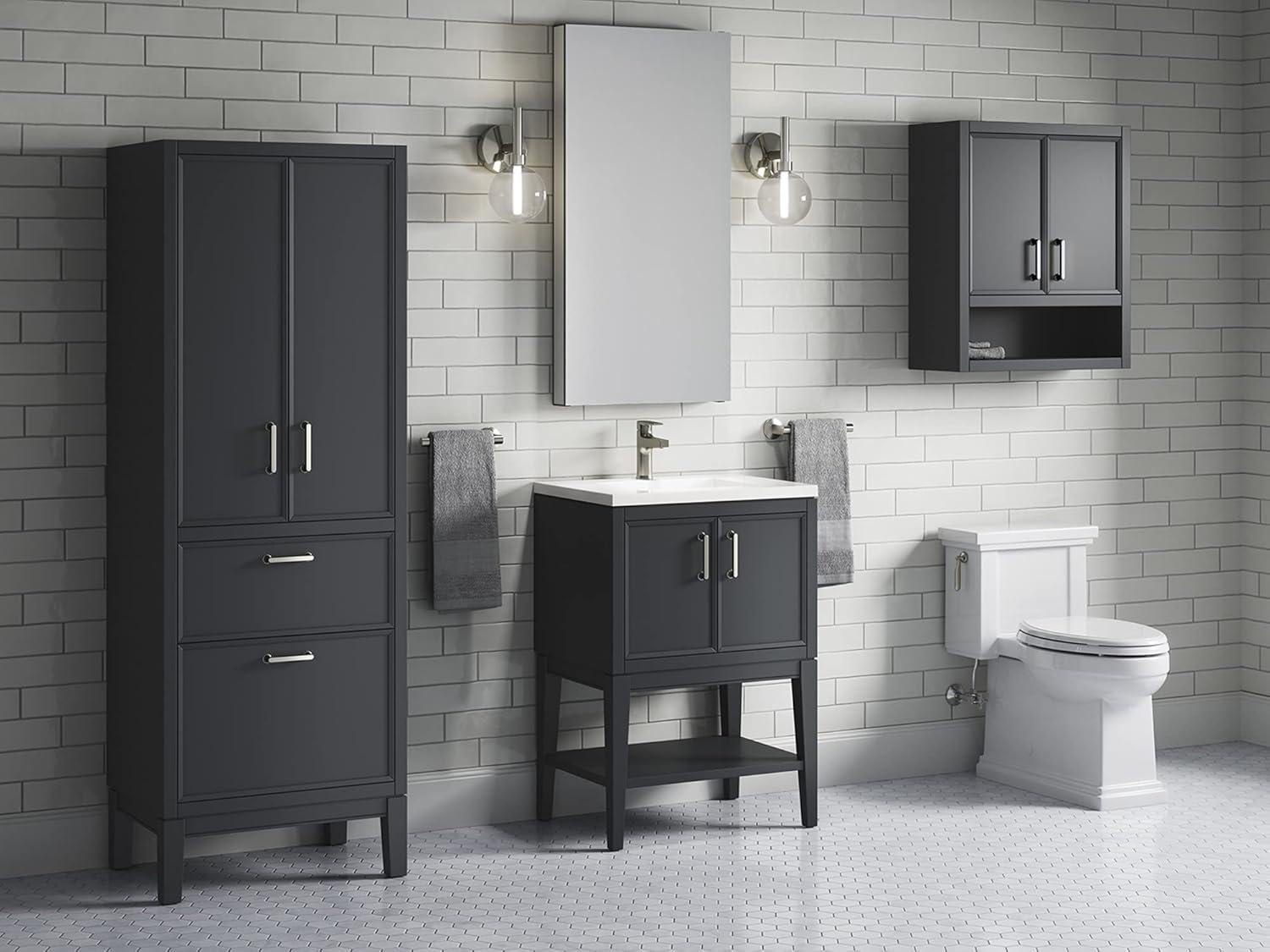 Winnow 24" Freestanding Single Bathroom Vanity Cabinet with Sink and Quartz Top