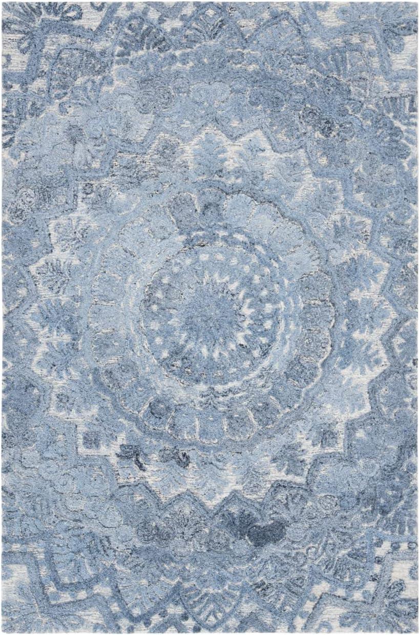 Marquee MRQ110 Hand Tufted Area Rug - Blue/Ivory - 4'x6' - Safavieh.