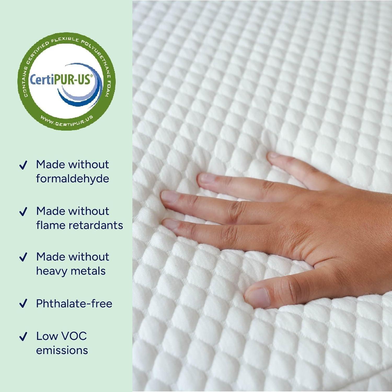 Full Size White Memory Foam Mattress with Breathable Cotton Cover