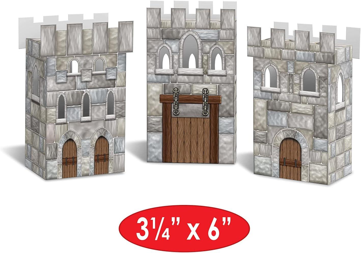 Beistle 3 1/4" x 6" Castle Favor Box 9/Pack 54138