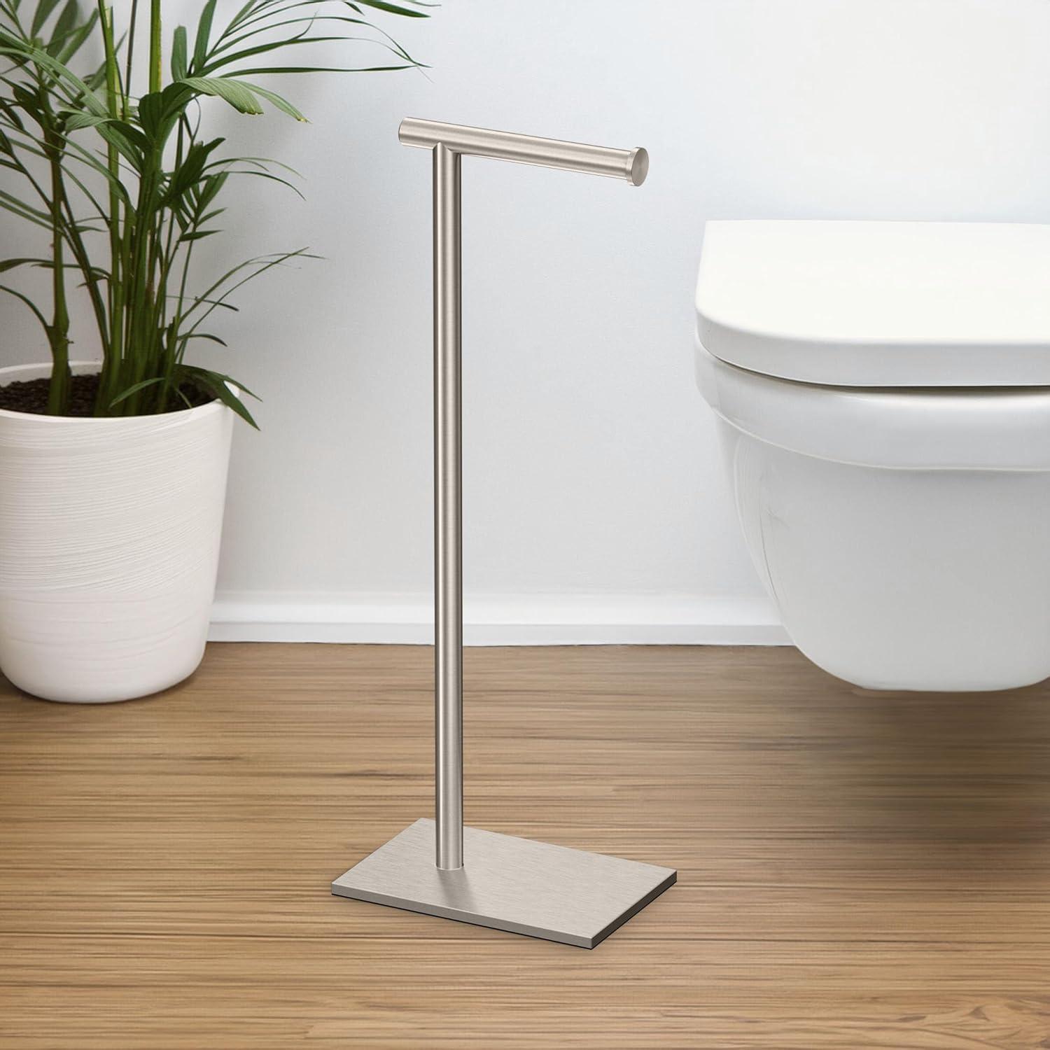 Latitude II Free Standing 22.25"H Toilet Paper Holder with Weighted Base | Toilet Paper Roll Holder Stand