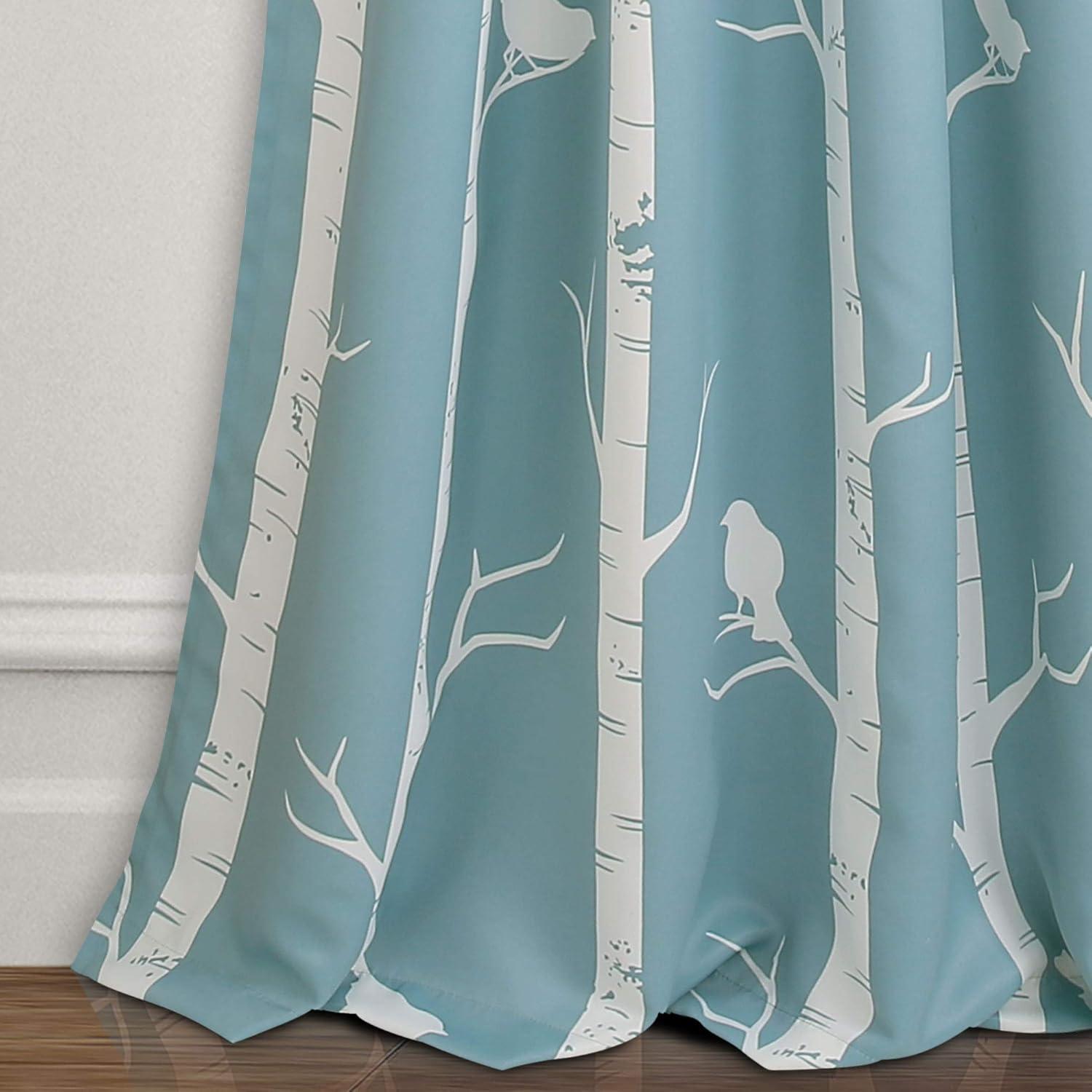 Bird On The Tree Polyester Room Darkening Curtain Pair