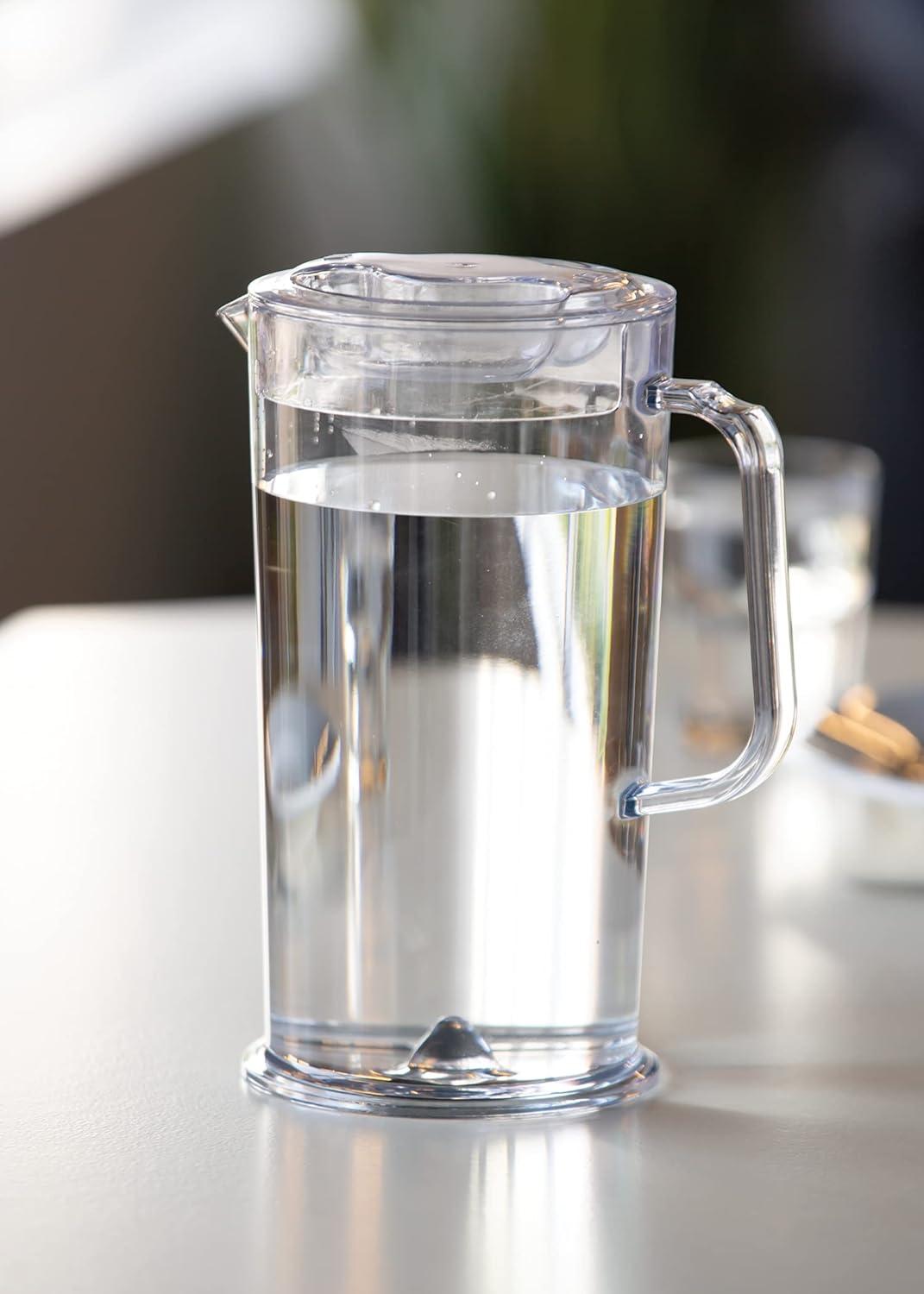 Clear BPA-Free 64 oz Plastic Water Pitcher with Lid