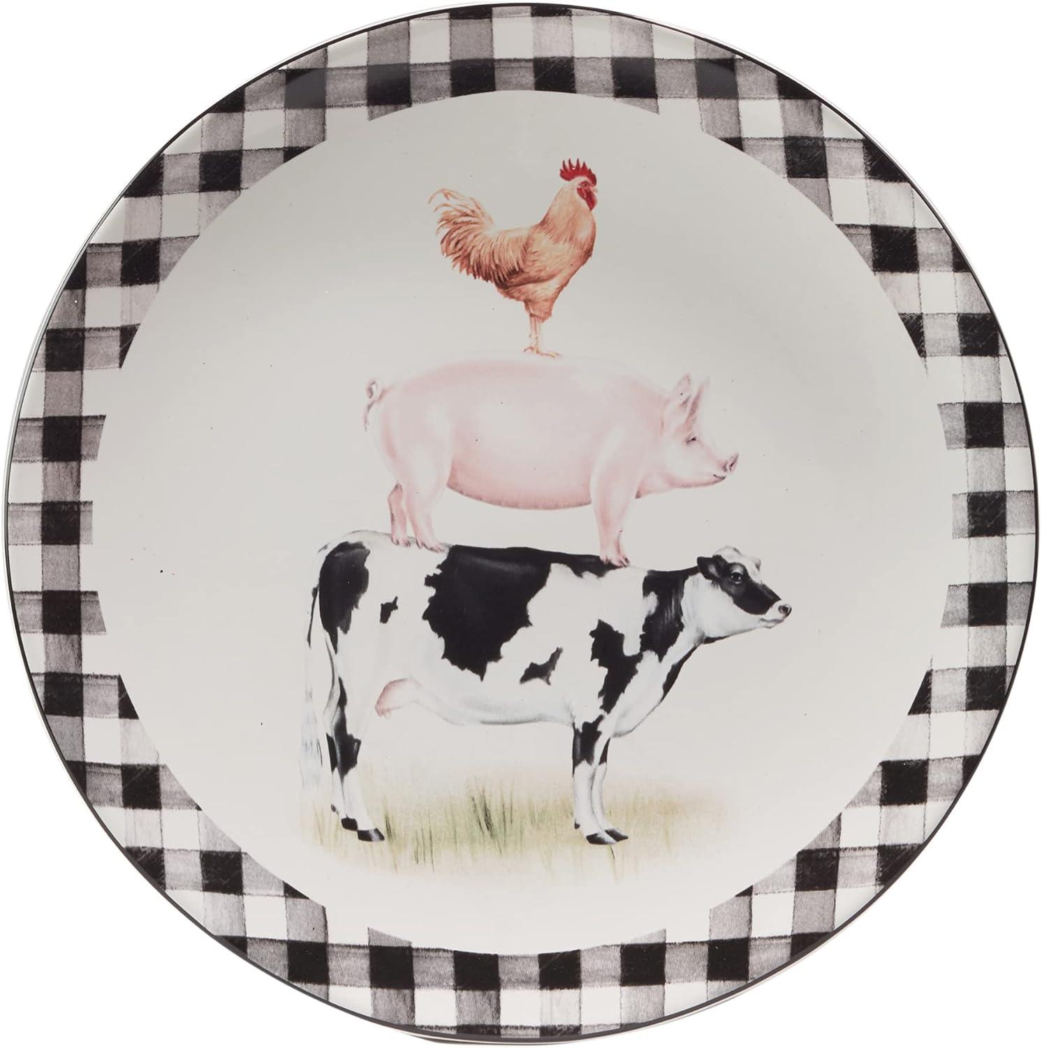 Certified International On The Farm Set Of 4  Dinner Plate