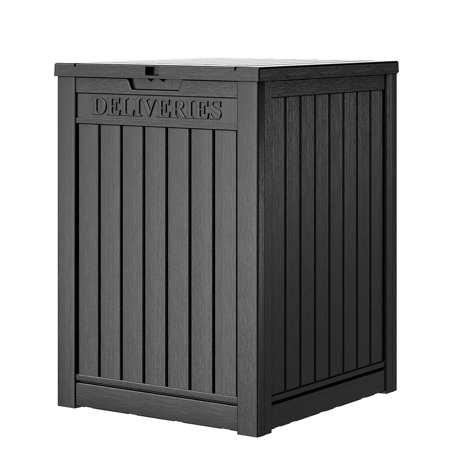 51 Gallon Outdoor Storage Box Delivery Letter Package Parcel Lock Mailbox Resin