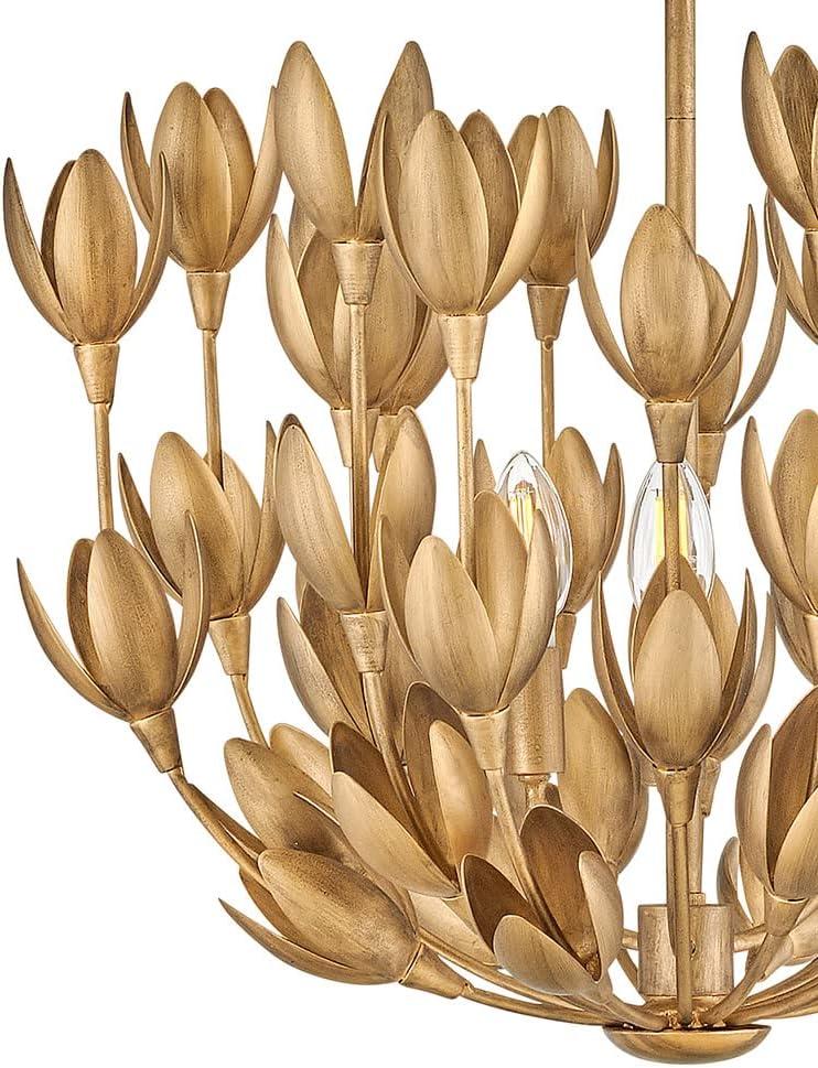 Hinkley Lighting 30011 Flora 3 Light 20" Wide Lisa Mcdennon Candle Style Chandelier - Gold