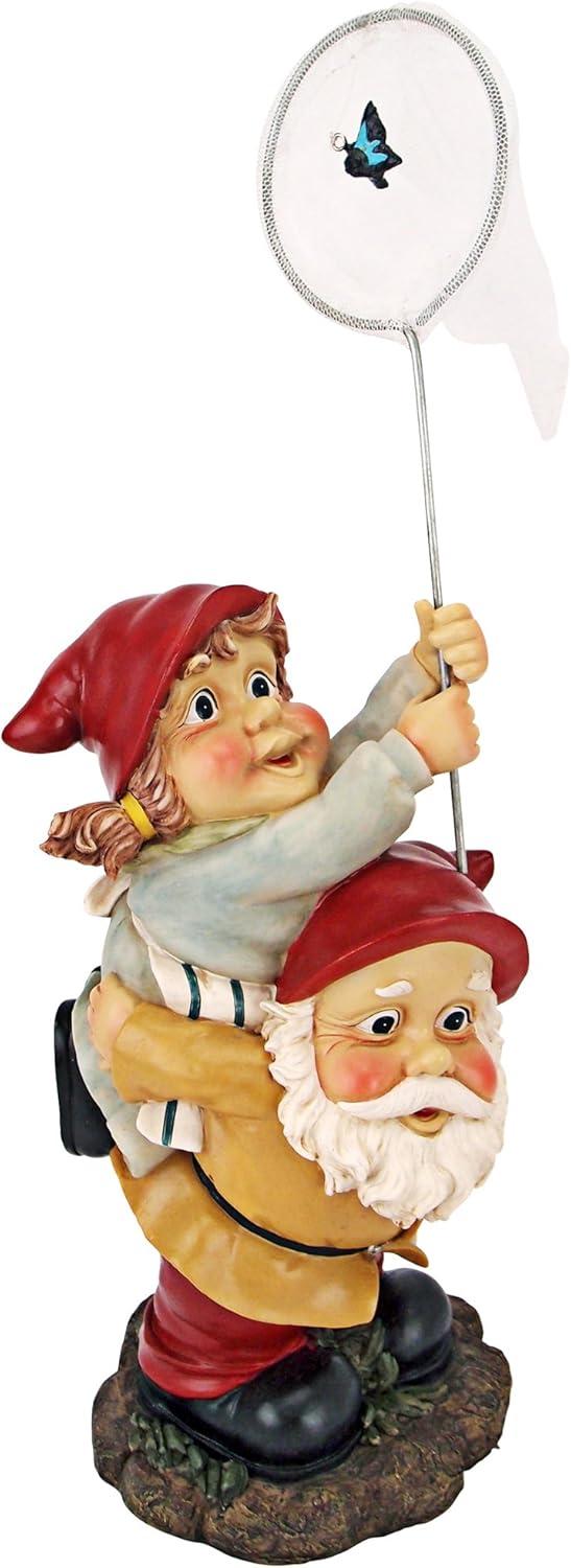 Lawn Garden Gnomes Barney Two Buckets Statue