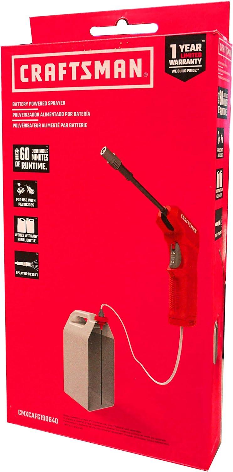 CRAFTSMAN 1 Battery Operated Pump Sprayer with Adjustable Spray Charger Not Included