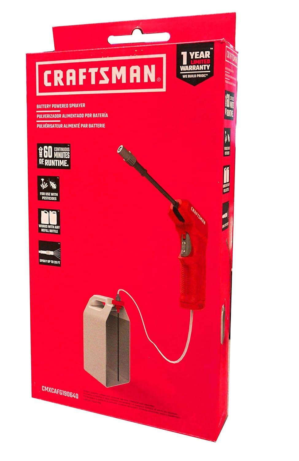 CRAFTSMAN Battery Powered Sprayer Wand (CMXCAFG190640) Easily Attaches to Most Ready to Use Chemical Bottles for Gardening, Lawn and Disinfecting