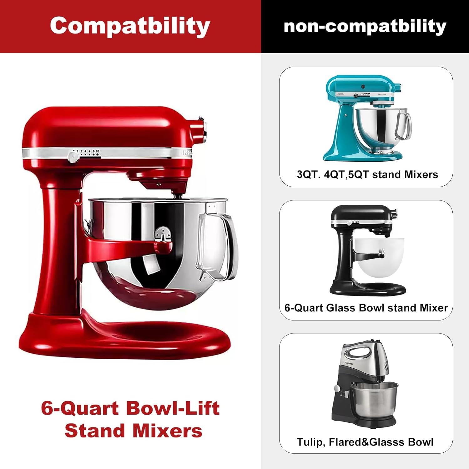 1 Piece Edge Beater, Flex Edge Beater Paddle For Kitchenaid Bowl-lift Stand Mixer 6 Quart