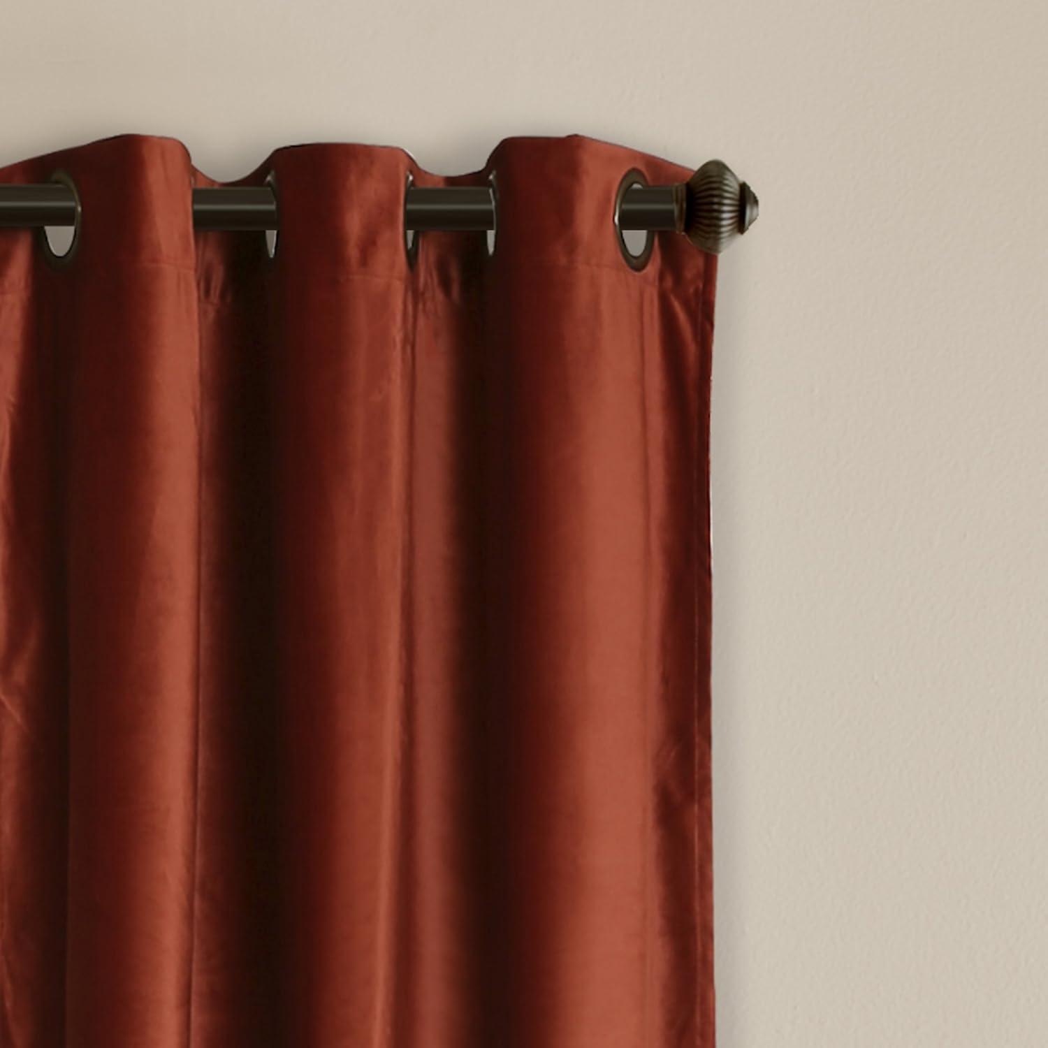 Prima Velvet Solid Velvet Room Darkening Curtain Pair (Set of 2)