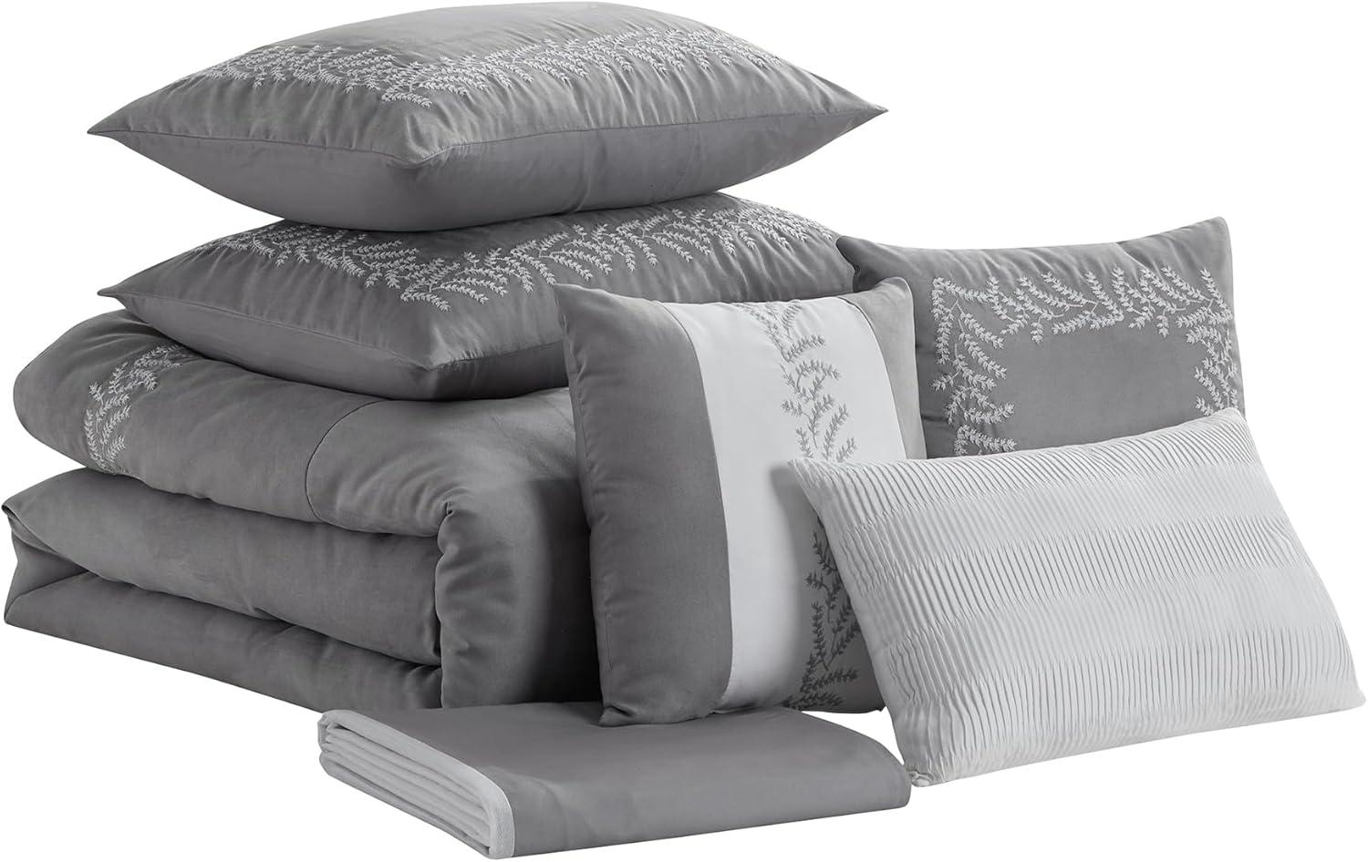 Sweet Home Collection Salerno 7 Piece Faux Suede Elegant Bedding Set By Sweet Home Collection