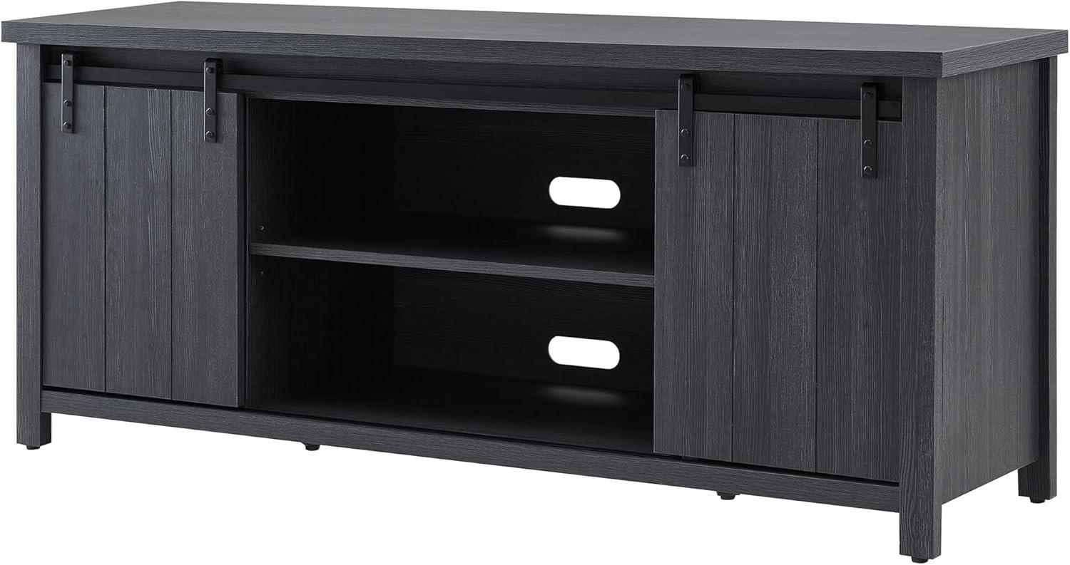 Evelyn&Zoe Deacon Rectangular TV Stand for TV's up to 65", Charcoal Gray