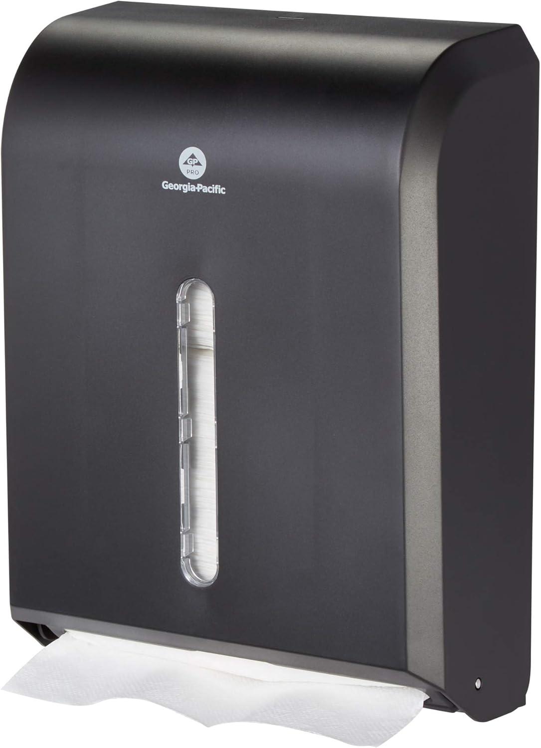 Black Plastic Wall-Mounted Paper Towel Dispenser