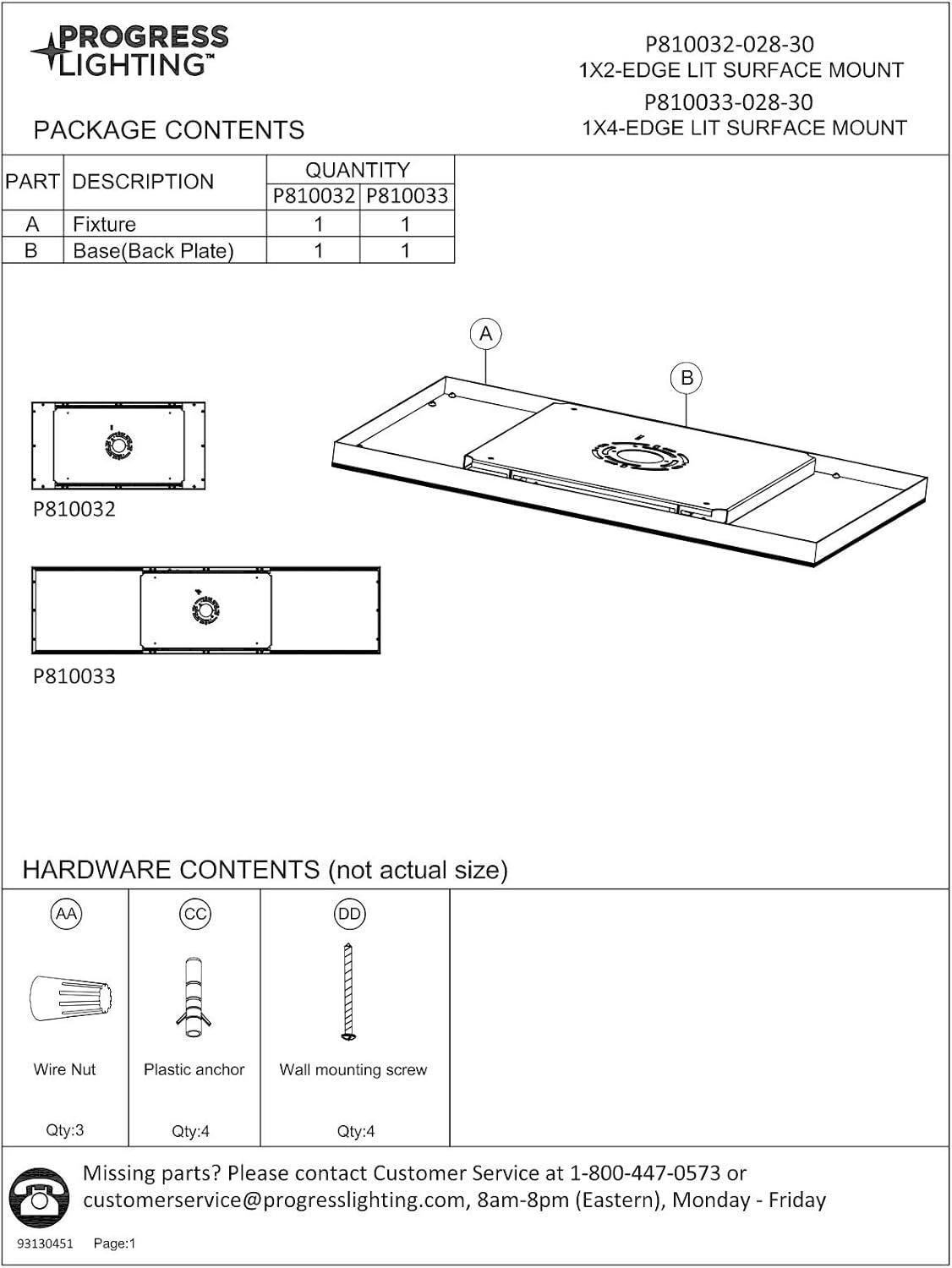 Progress Lighting, Everlume Collection, 1-Light, LED Linear Panel Light, Satin White, Frosted Polycarbonate Shade