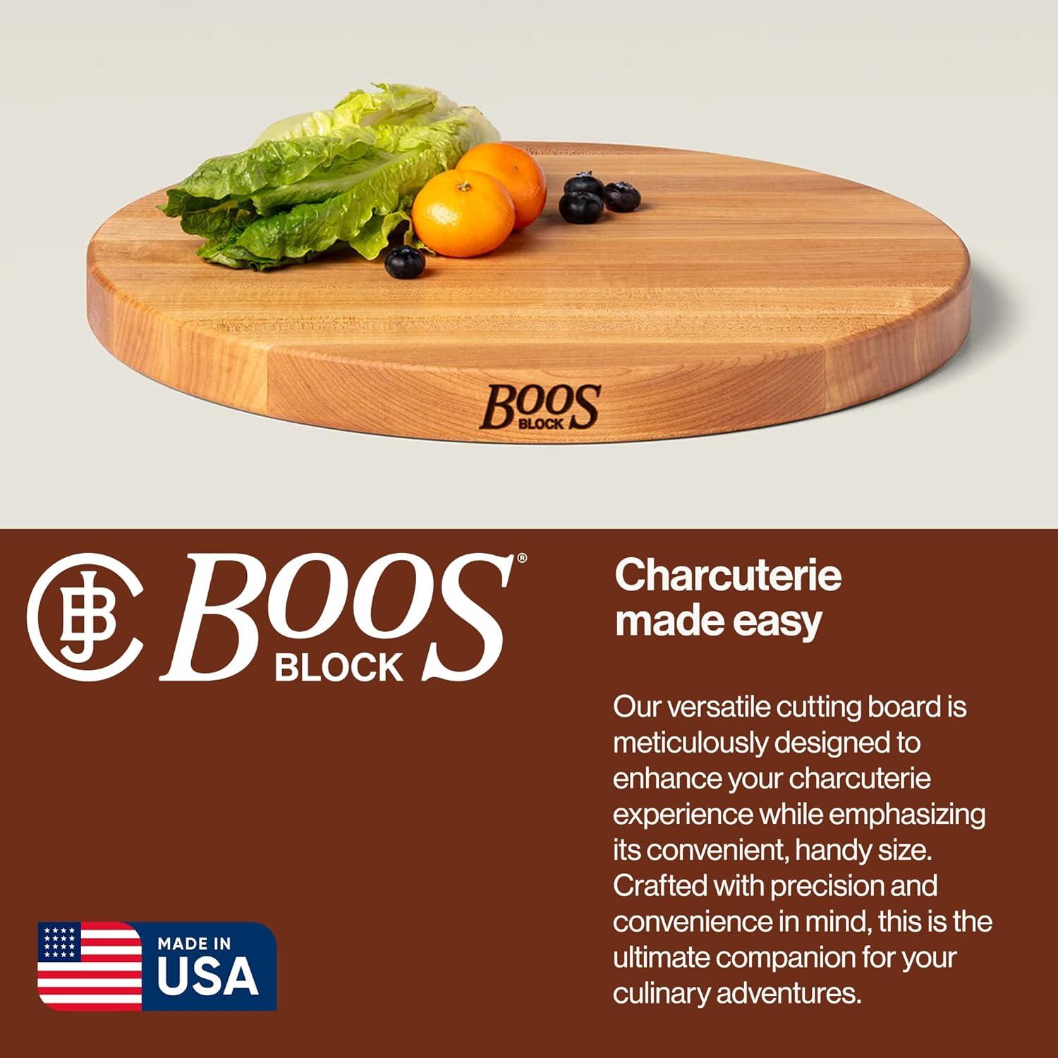 John Boos John Boos 18" Round Cutting Board, 1.5" Edge Grain