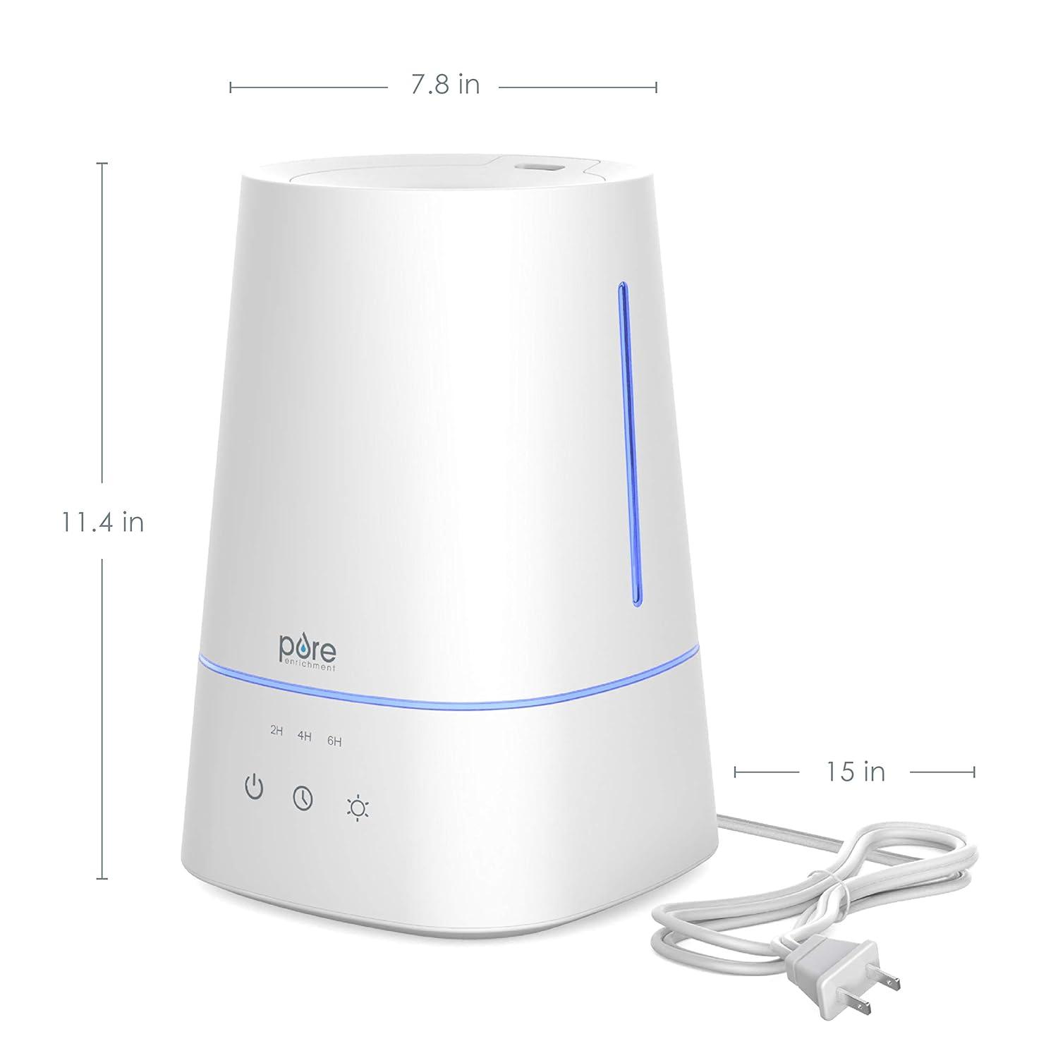 Pure Enrichment Pure Enrichment Hume 3.7 Gallons Cool Mist Ultrasonic Tabletop Humidifier for 300 Cubic Feet