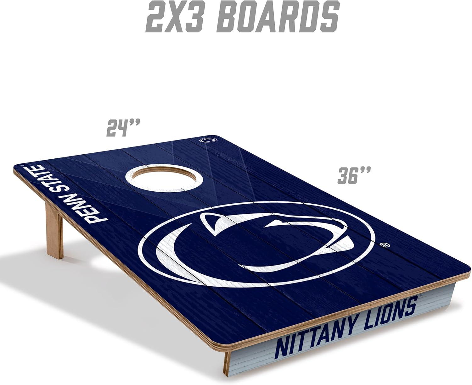 YouTheFan NCAA 2’ x 3’ Wood Cornhole Game with Logo Bags