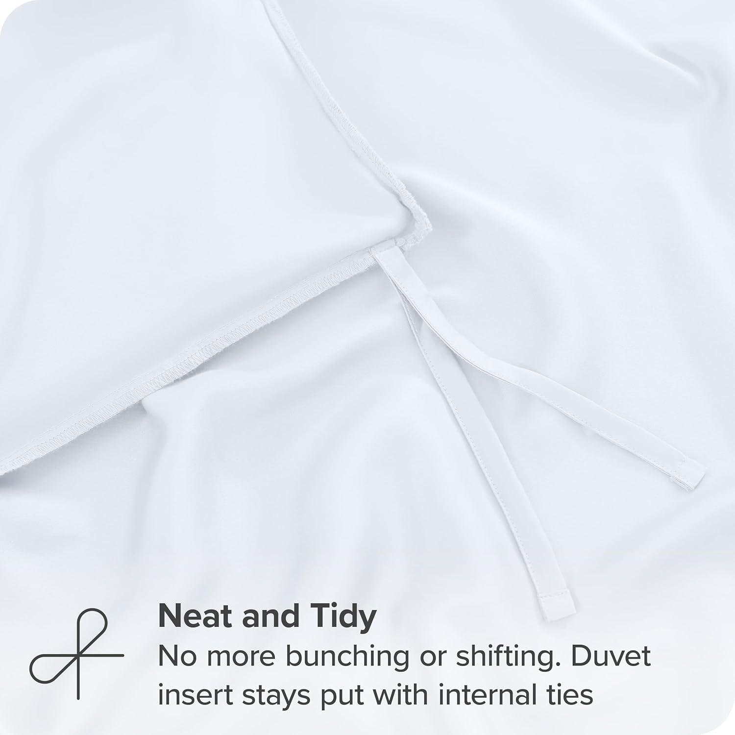 Twin/Twin XL White TENCEL™ Lyocell Duvet Cover Set by Bare Home