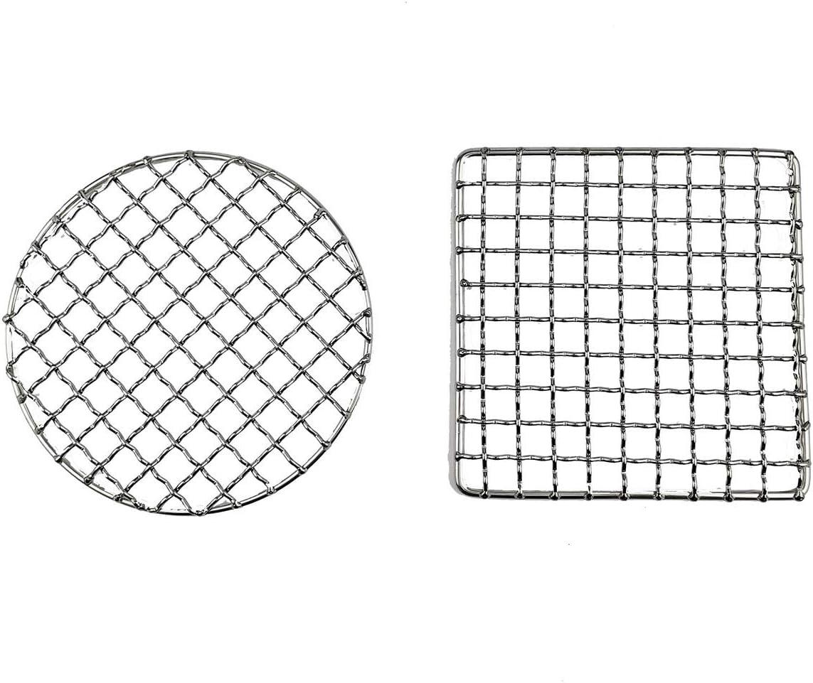 2 Pcs Barbecue Grill Grate Foldable Cooking Grates for Rack Silver