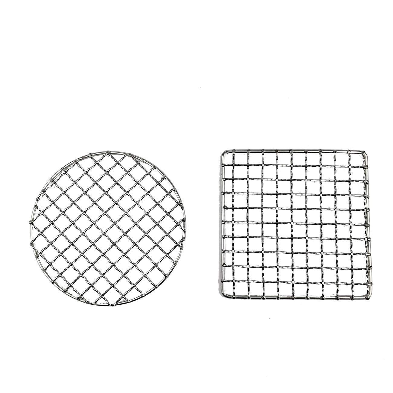 2 Pcs Barbecue Grill Grate Foldable Cooking Grates for Rack Silver