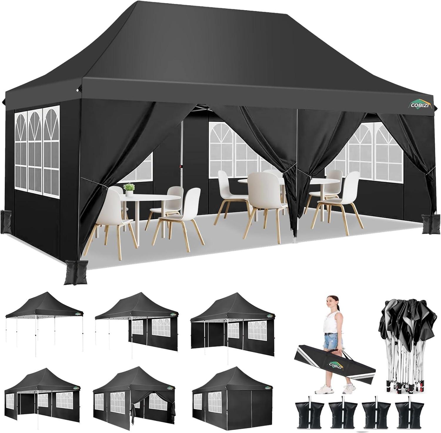 COBIZI 3 Piece Luggage Set Expandable ABS+PC Hardshell Carry on Suitcase with Spinner Wheels & TSA Lock Rolling Carry-on Suit Case for Plane, Travel, Business, Dark Blue(20in/DB/TB)