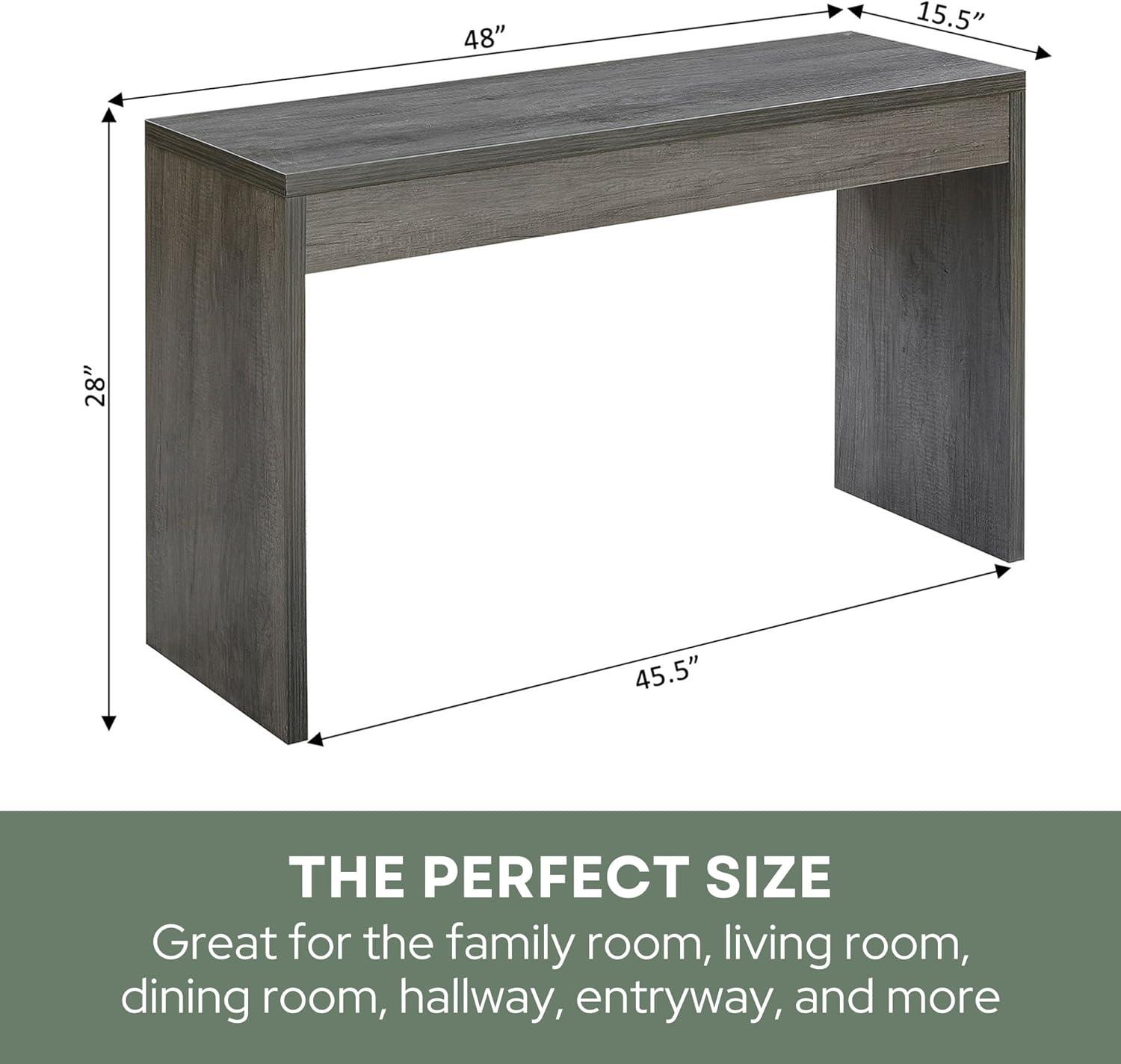 Convenience Concepts Northfield Hall Console Desk Table/Desk, Weathered Gray