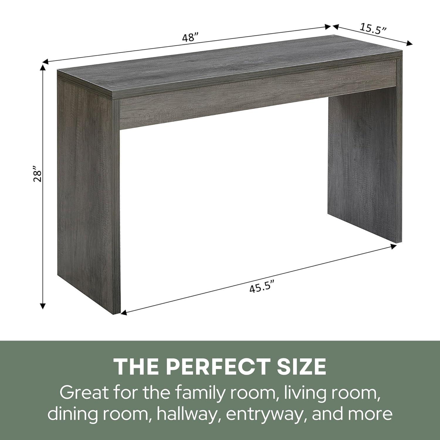 Convenience Concepts Northfield Hall Console Desk Table/Desk, Weathered Gray