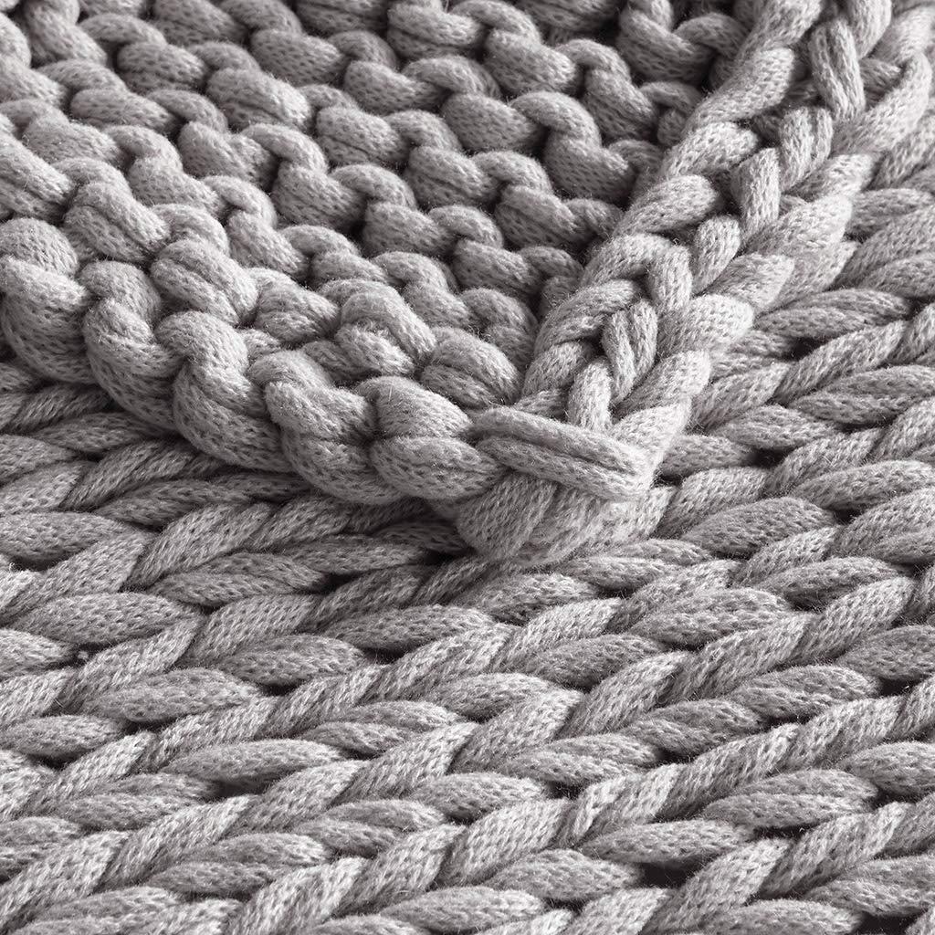 Kelly Clarkson Home Madison Hand Made Chunky Double Knit Throw Blanket