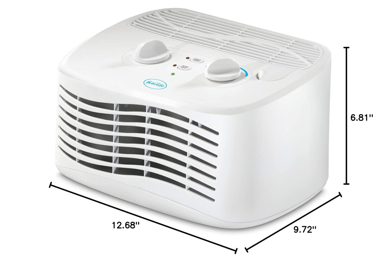 febreze fht170w hepa-type air purifier, small room, white