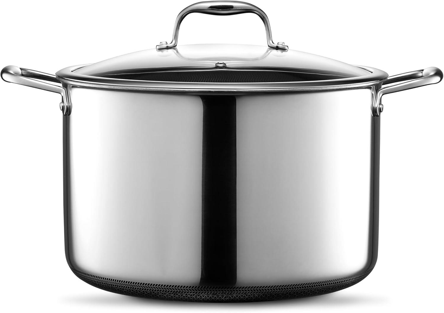 Stainless Steel 10-Quart Stockpot with Tempered Glass Lid