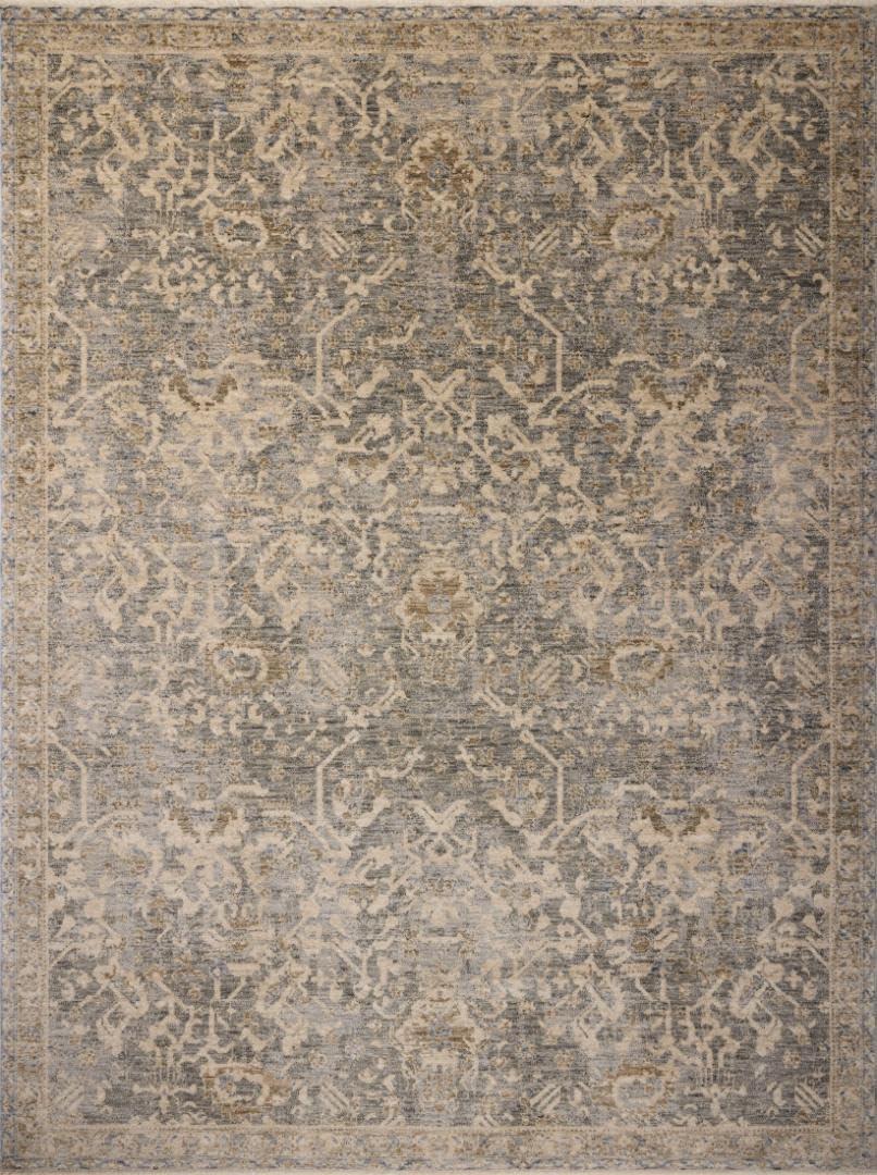 Junie I Rug Magnolia Home by Joanna Gaines x Loloi - Blue and Natural / 6'7" x 9'10"