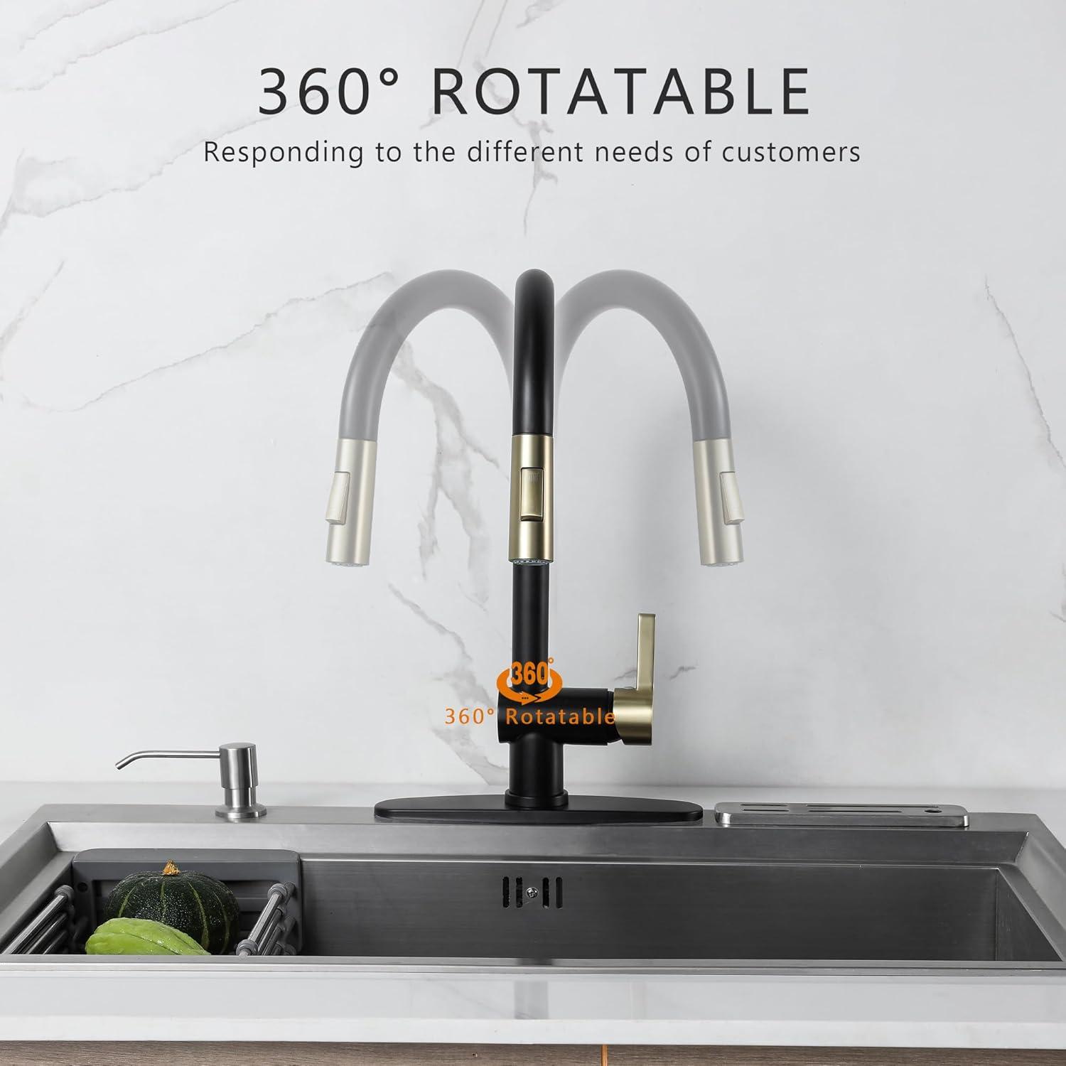 VIBRANTBATH Pull Out Kitchen Faucet